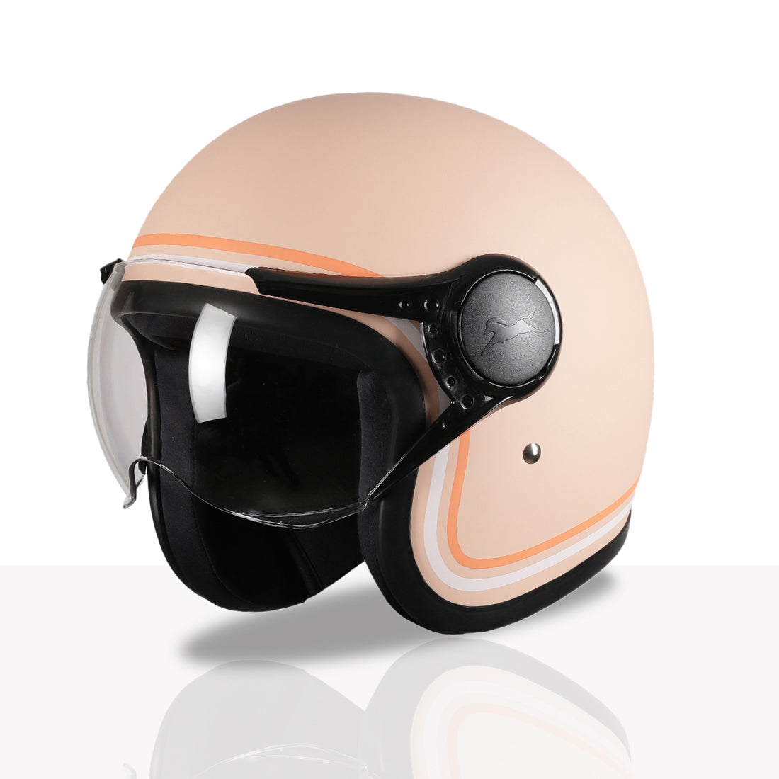 TVS MissFit Helmet for Women | Lightweight Ladies Helmet for Scooter | Stylish Girls Helmet with Extreme Comfort Fit | Women Helmet with Clear Visor | DOT & ISI Certified Helmet for Woman