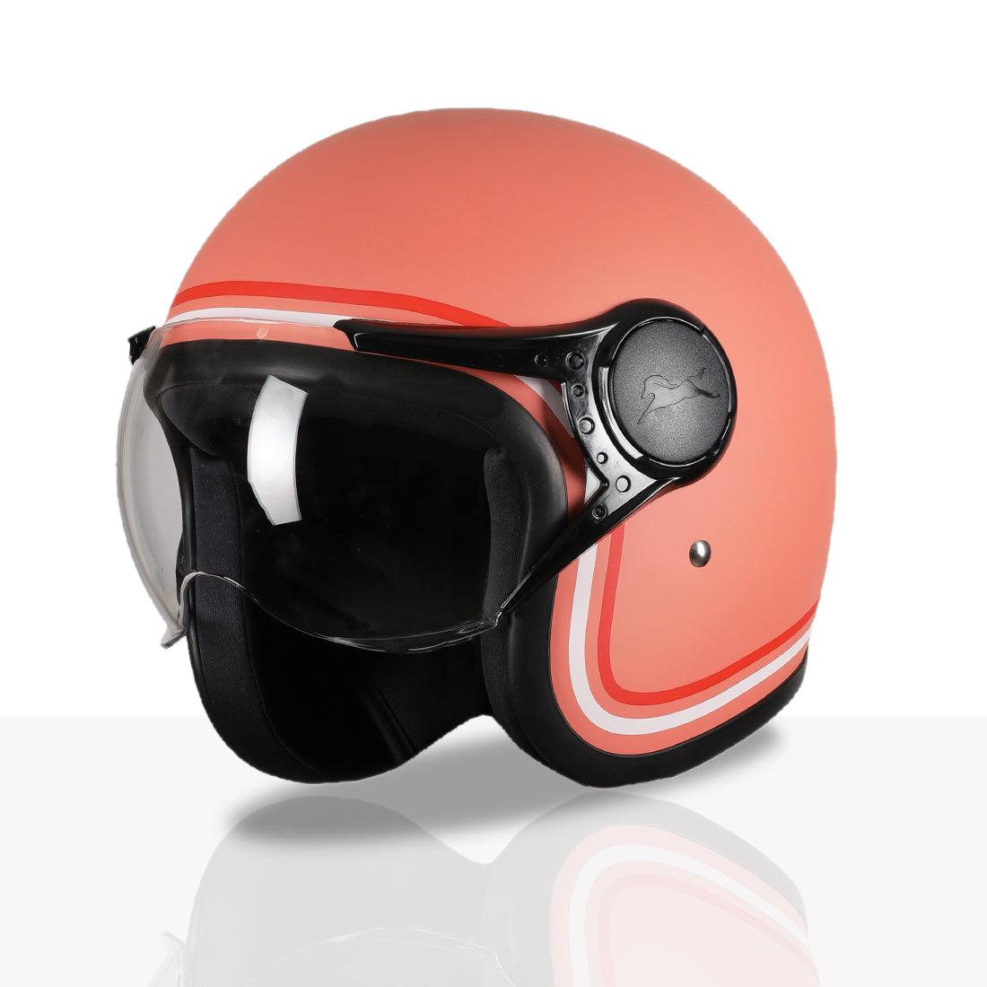 TVS MissFit Helmet for Women | Lightweight Ladies Helmet for Scooter | Stylish Girls Helmet with Extreme Comfort Fit | Women Helmet with Clear Visor | DOT & ISI Certified Helmet for Woman