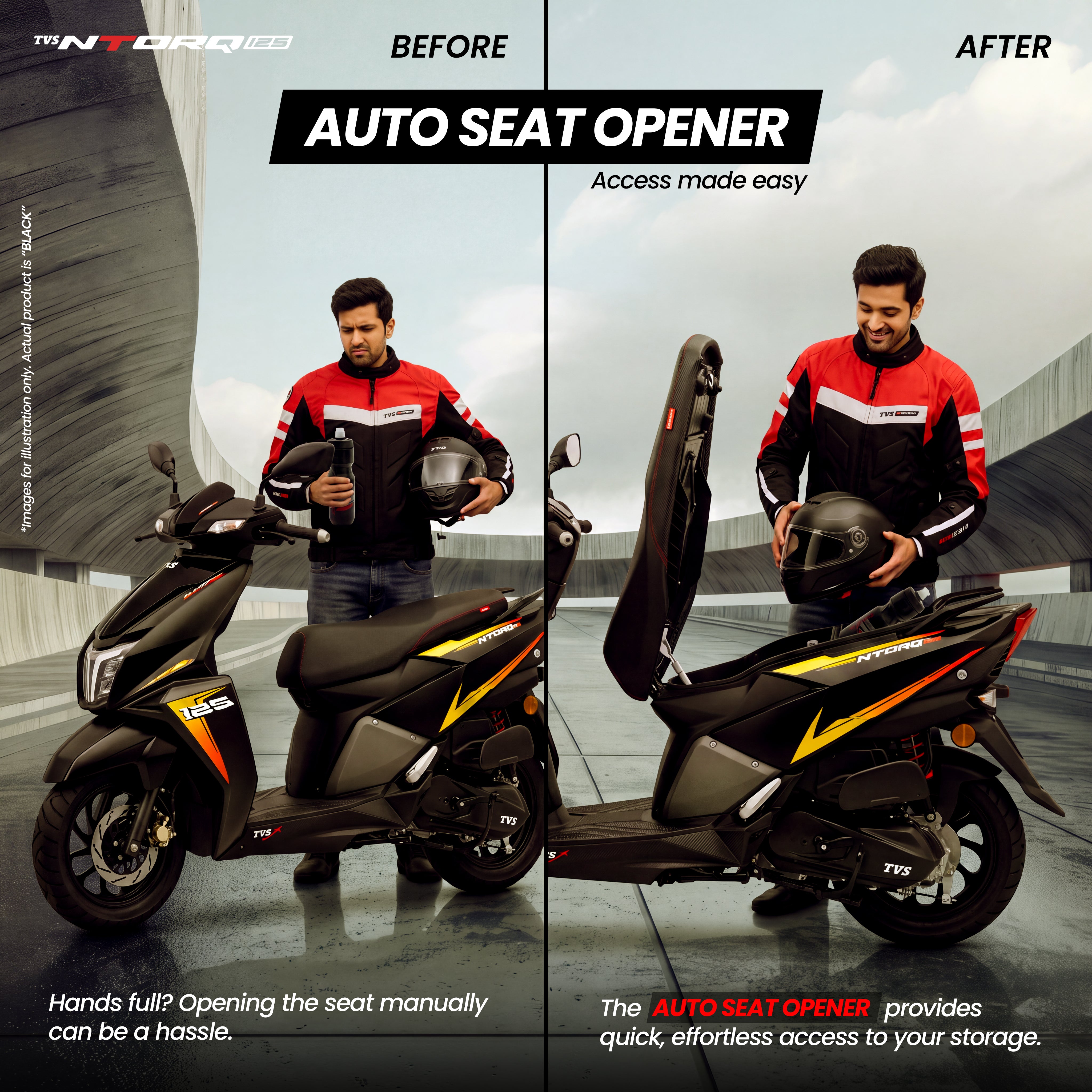 TVS Ntorq Auto Seat Opener – Convenient, Easy-to-Use Tool