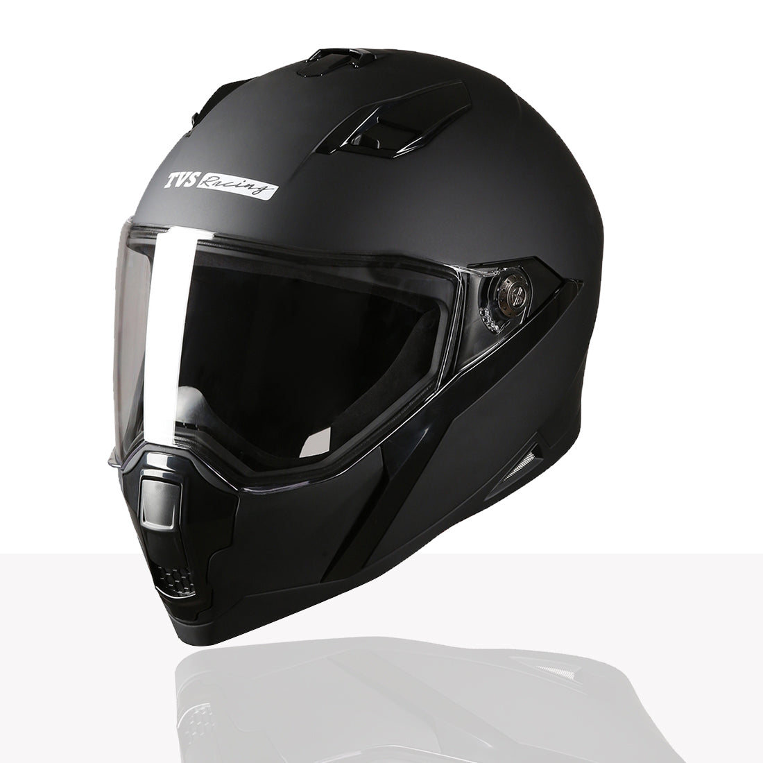 TVS Racing Anti Matter Full Face Helmet for Bike & Motorcycle Riders-DOT & ISI Certified-Lightweight ABS Shell, UV Resistant-Ventilated Comfort Liner, Quick-Release Visor & Chin Strap