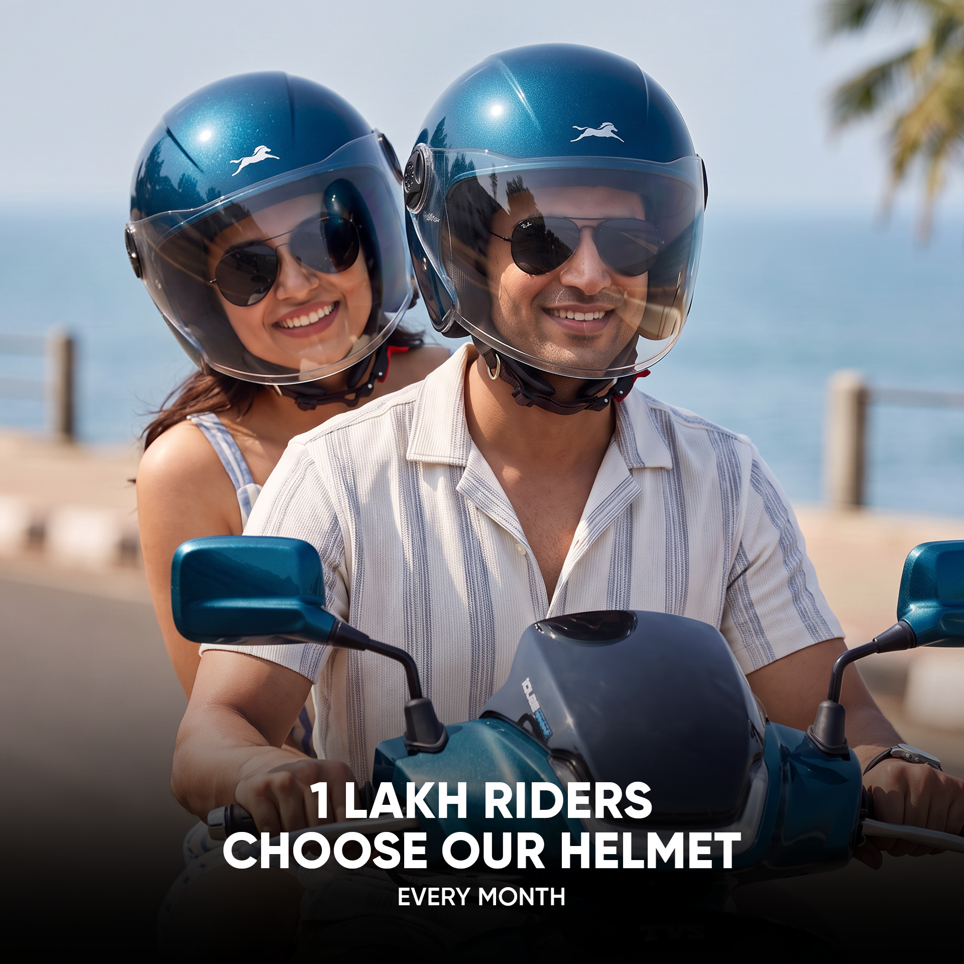 TVS iQube Open Face Helmet | ISI Certified, Lightweight & Comfortable Design