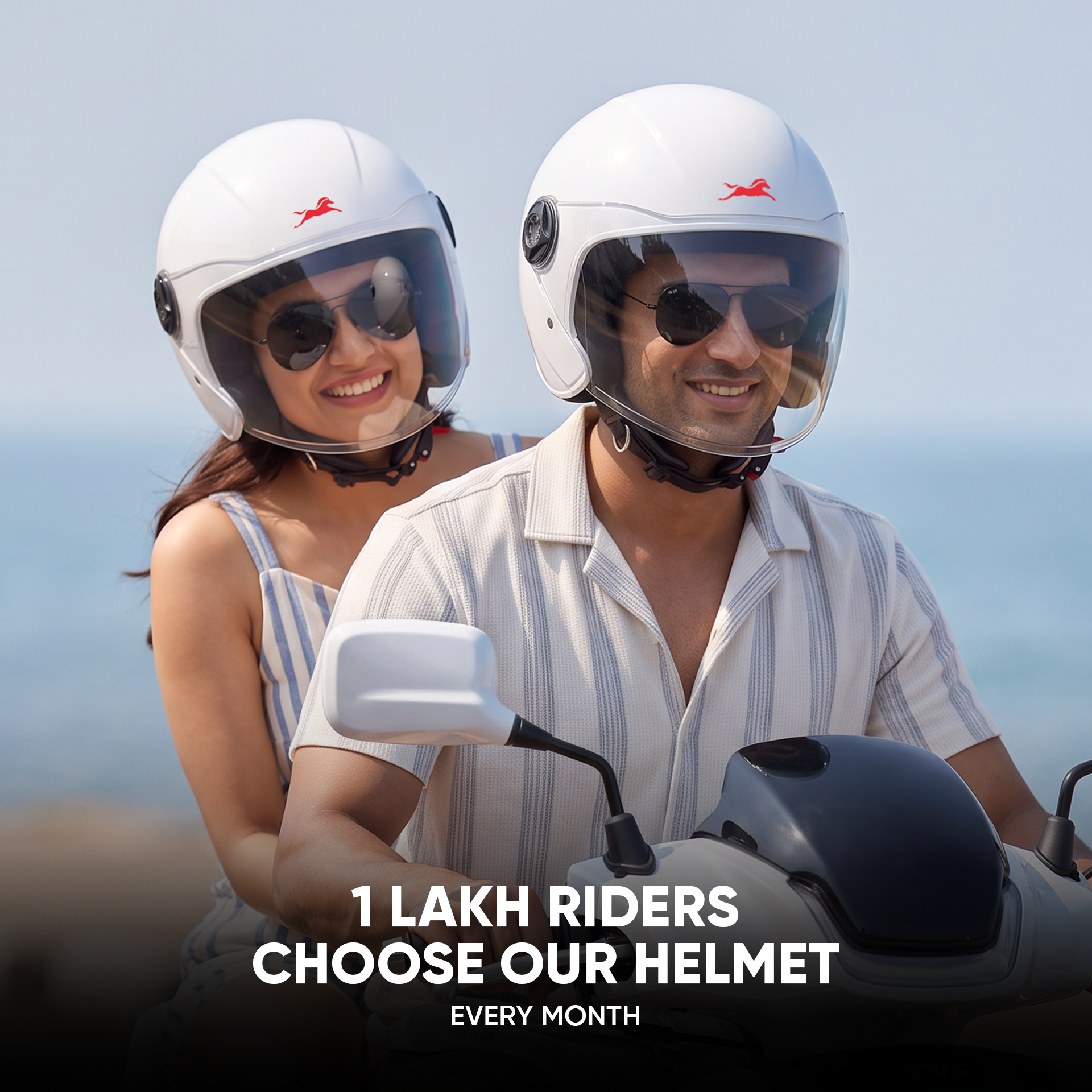 TVS iQube Open Face Helmet | ISI Certified, Lightweight & Comfortable Design