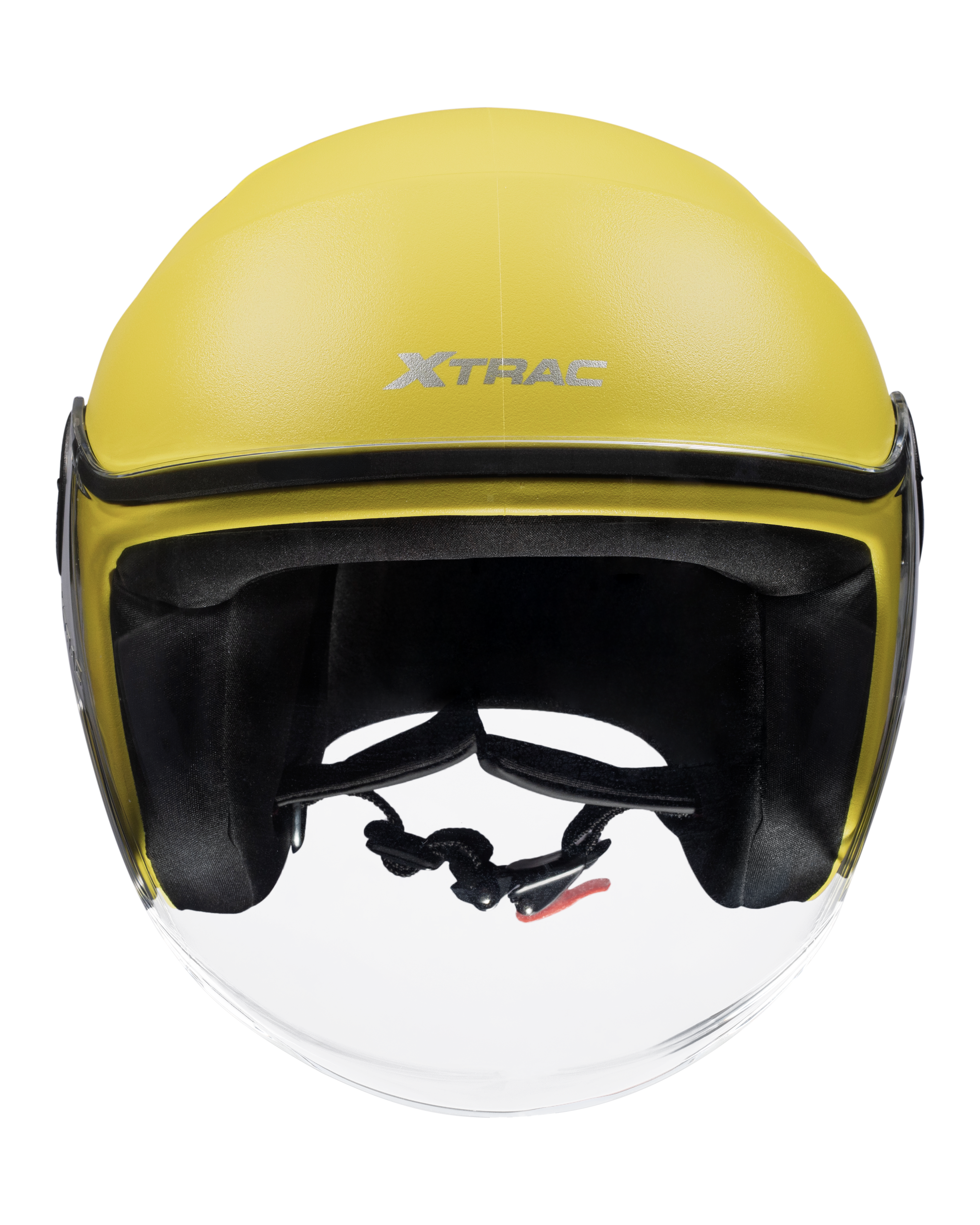 Xtrac Ace Open Face Helmet – ISI Certified Half Face Bike Helmet with ABS Shell, Clear Visor & Comfortable Padding