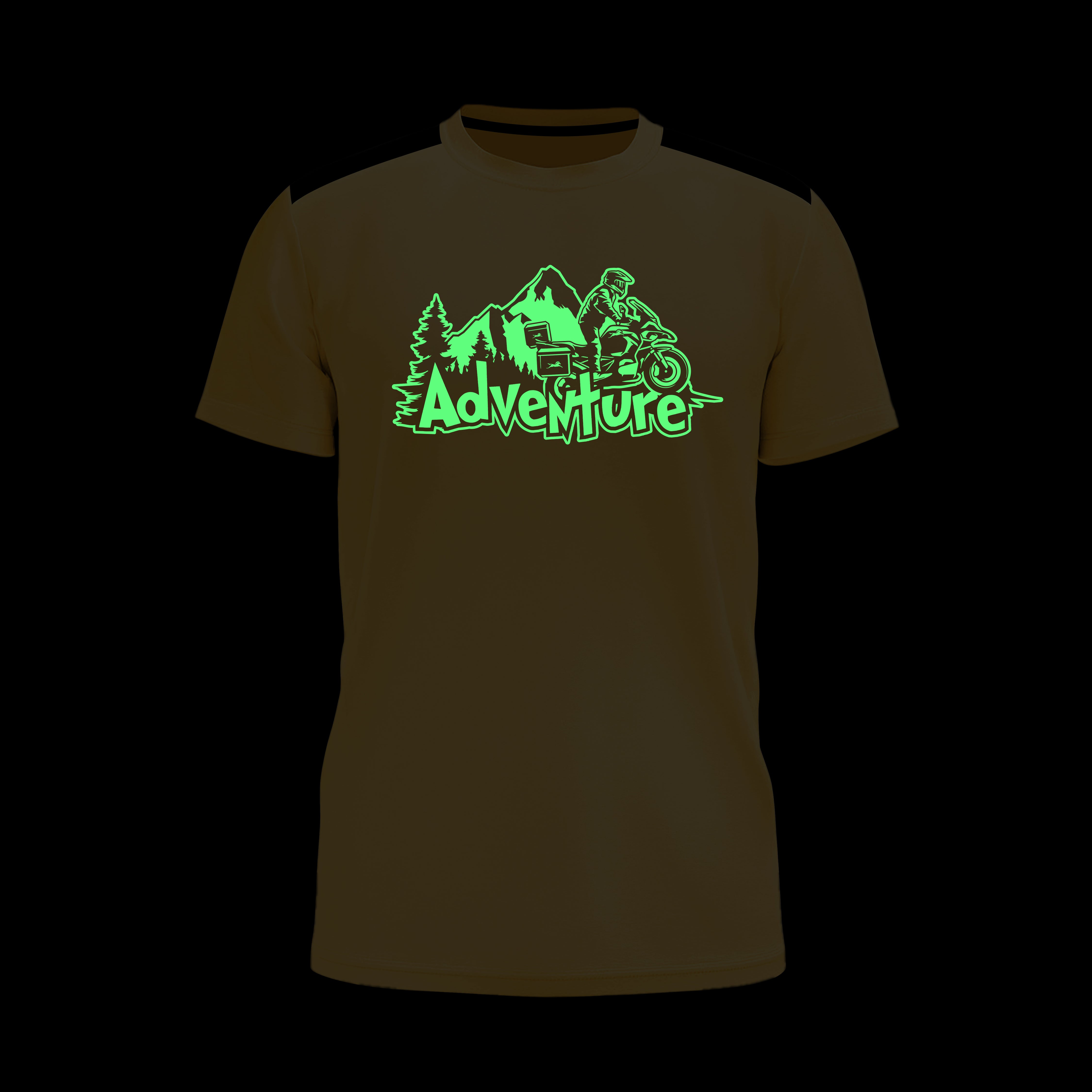 TVS Adventure Round Neck Radium Print T-shirt