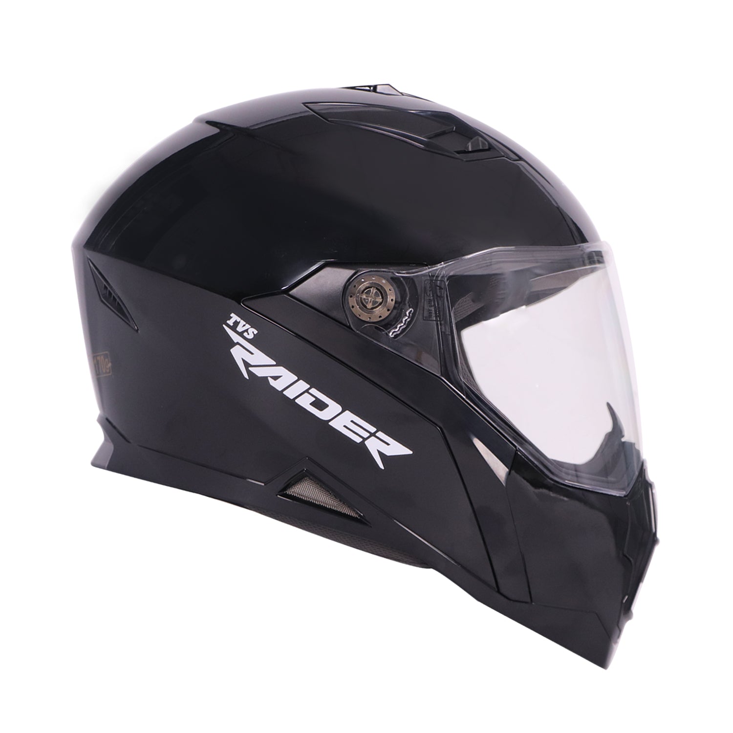 TVS Raider Full Face Black Helmet | ISI Certified