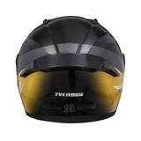 TVS Apache Full Face Helmet - Color: Black, Yellow Strip