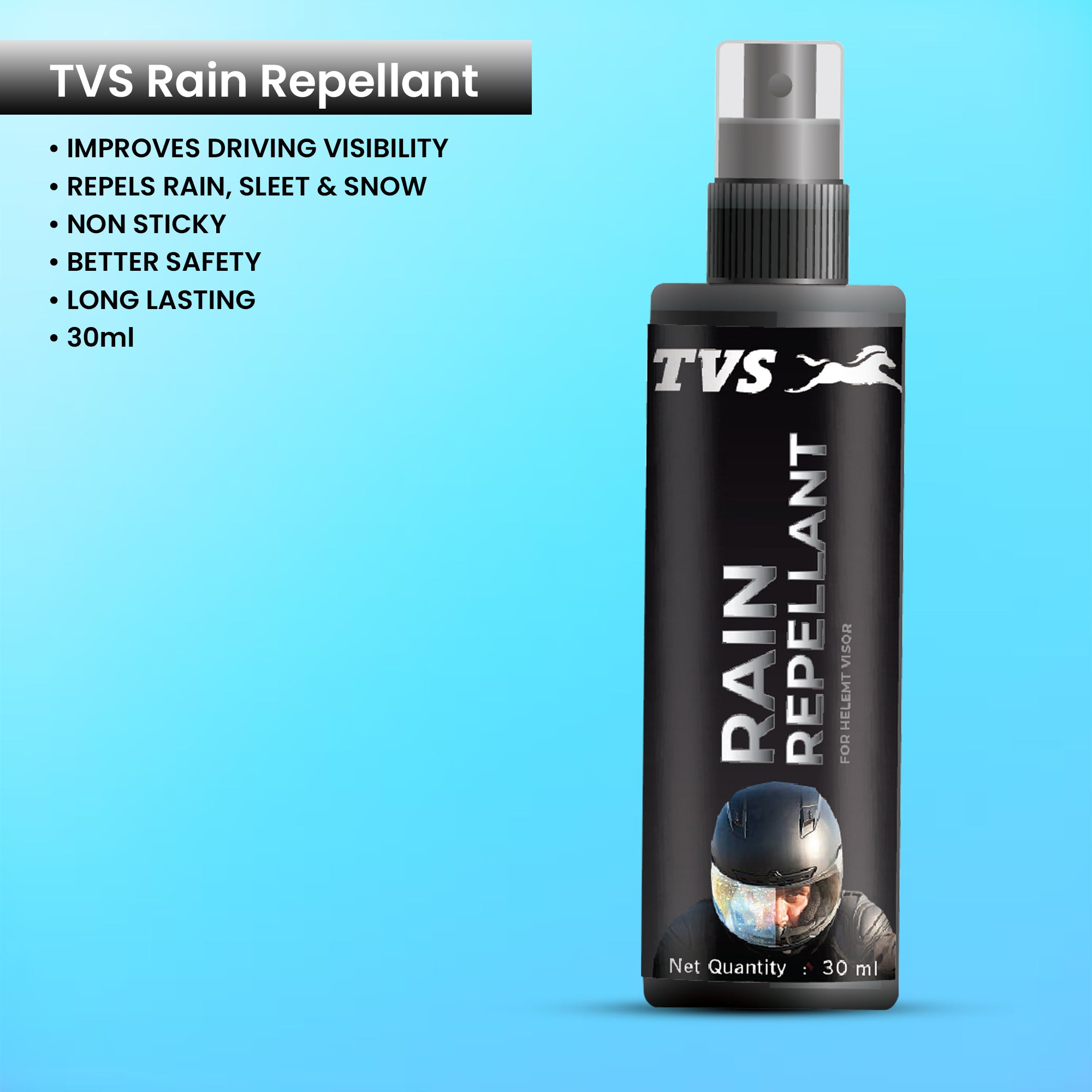Helmet Care Kit - Includes Foam Cleaner, Visor Cleaner, Anti-Fog Spray & Microfiber Cloth For Motorcycle & Sports Helmets