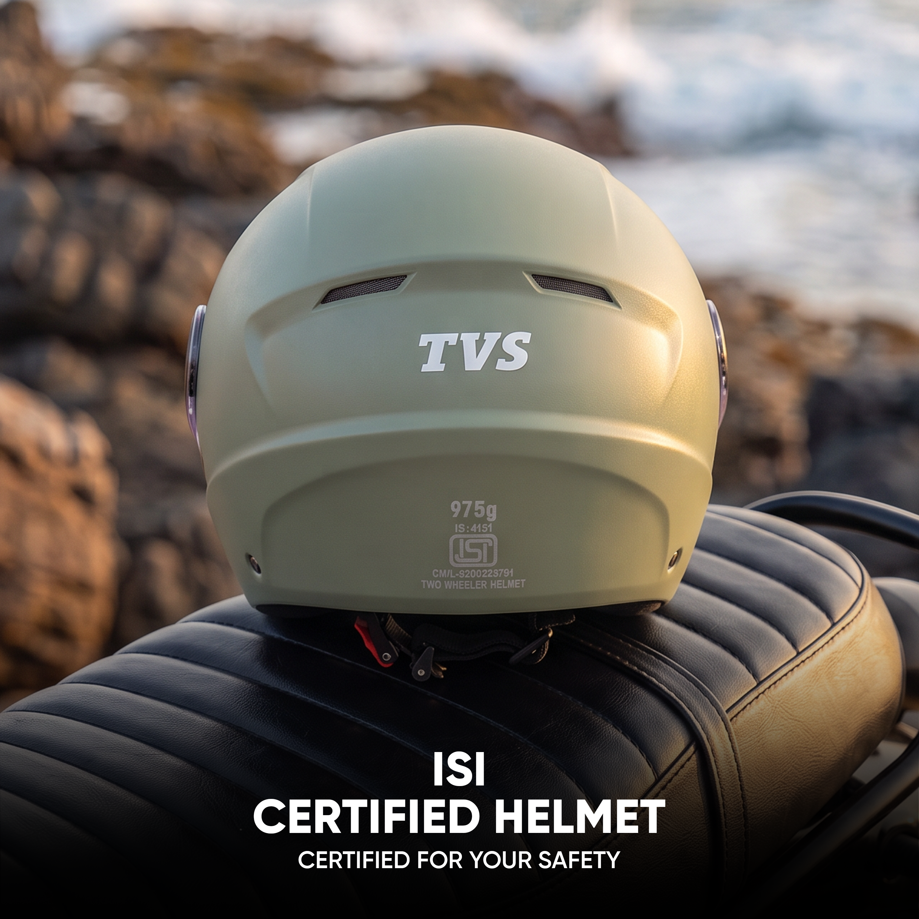 TVS Ace ISI Certified Open Face Matte Finish Helmet with Full Coverage Visor for Men and Women | Available in Eight Colors