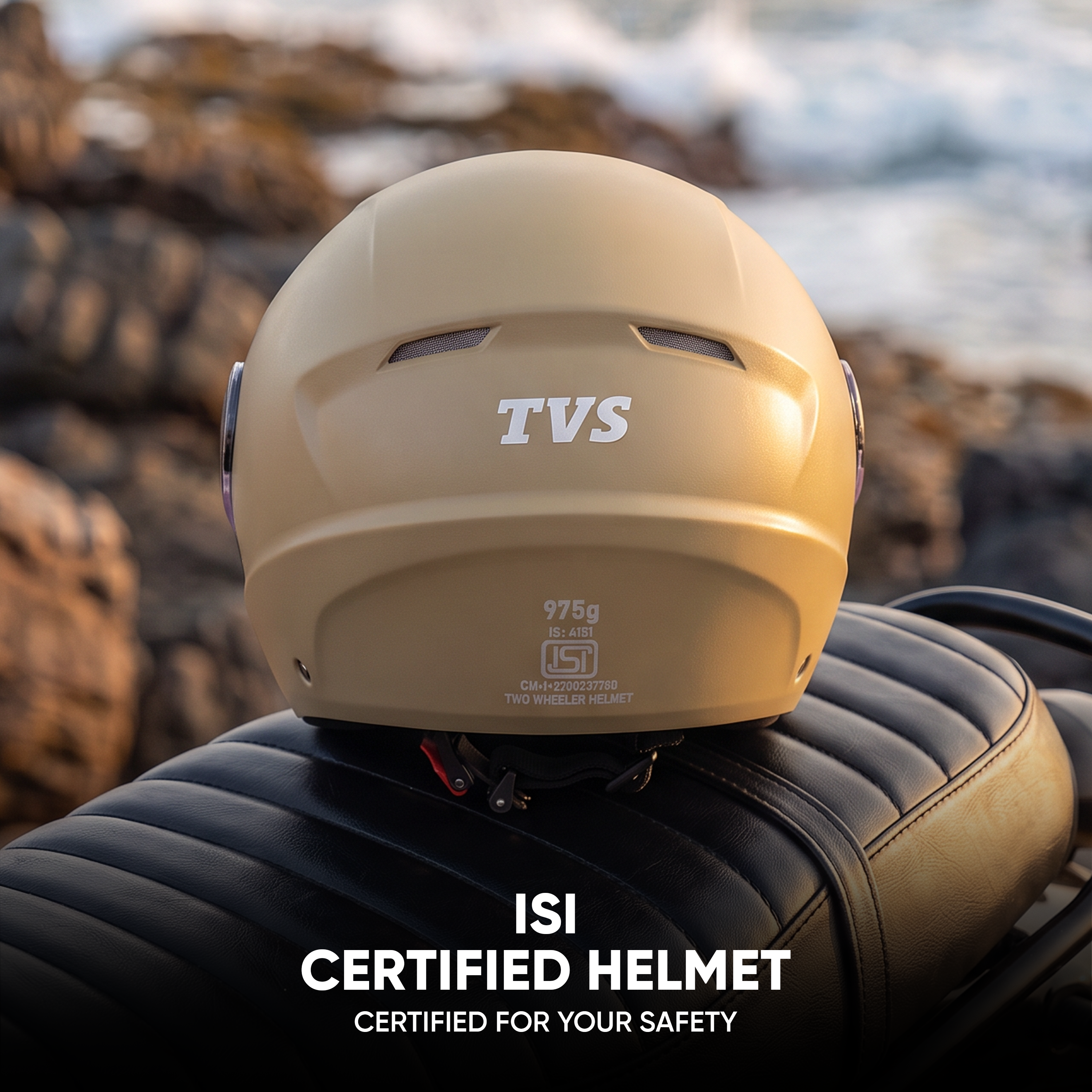 TVS Ace ISI Certified Open Face Matte Finish Helmet with Full Coverage Visor for Men and Women | Available in Eight Colors