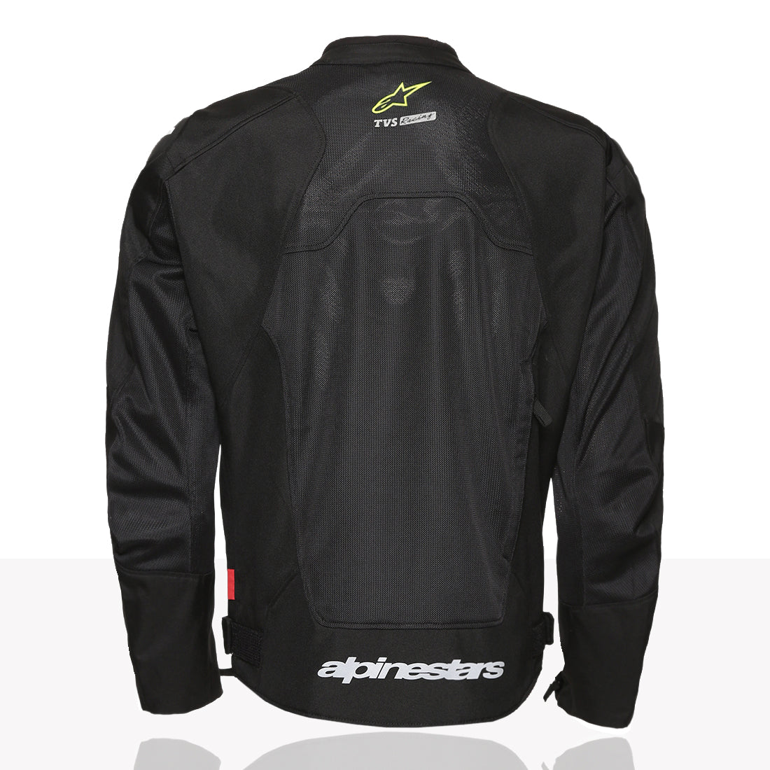 TVS Racing x Alpinestars Riding Jacket with CE Level 2 Nucleon Plasma Armor, 600D Abrasion Resistant Shell, Breathable Mesh Panels, Reflective Visibility, Pre Curved Sleeves Motorcycle Protective Gear