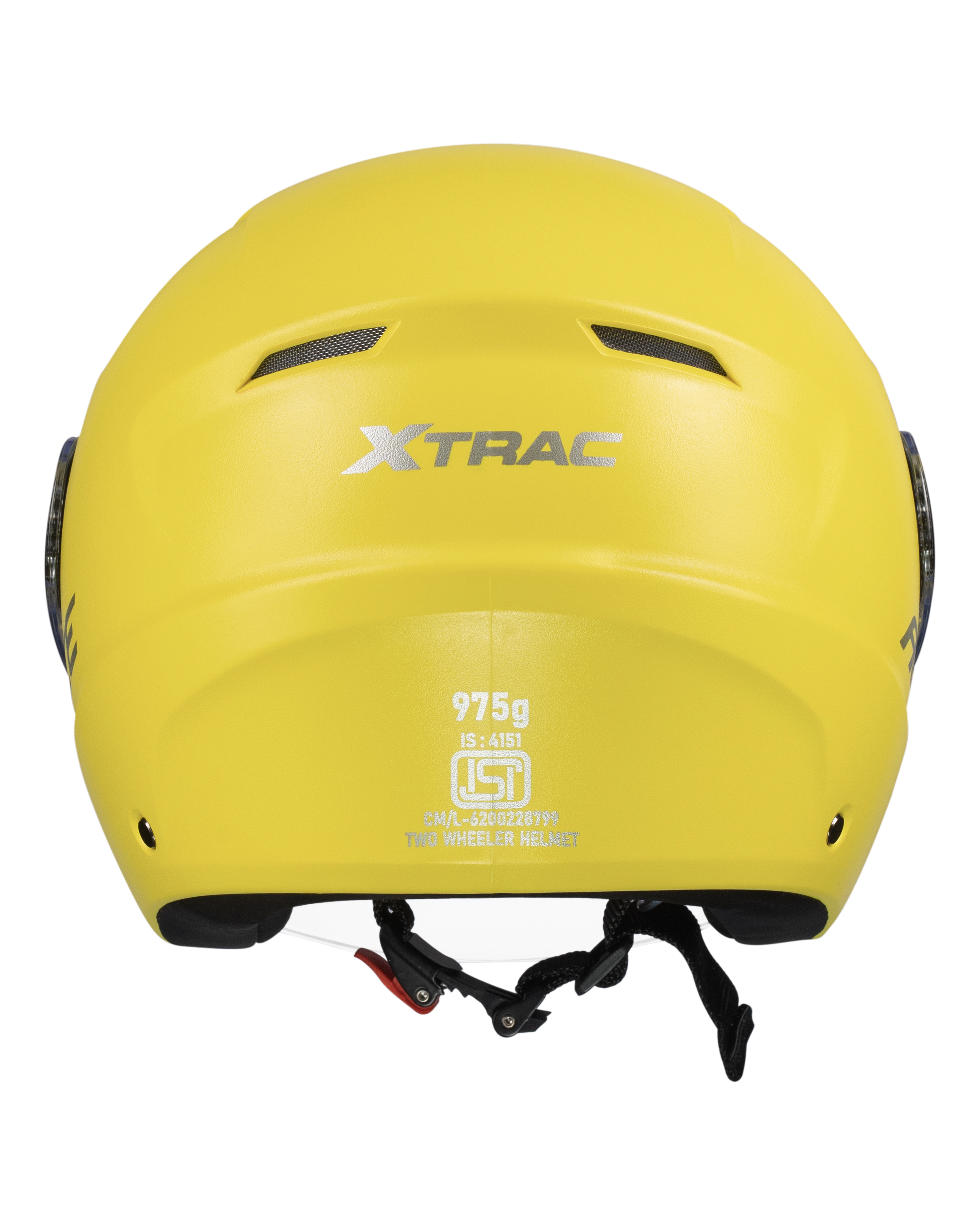 Xtrac Ace Open Face Helmet – ISI Certified Half Face Bike Helmet with ABS Shell, Clear Visor & Comfortable Padding