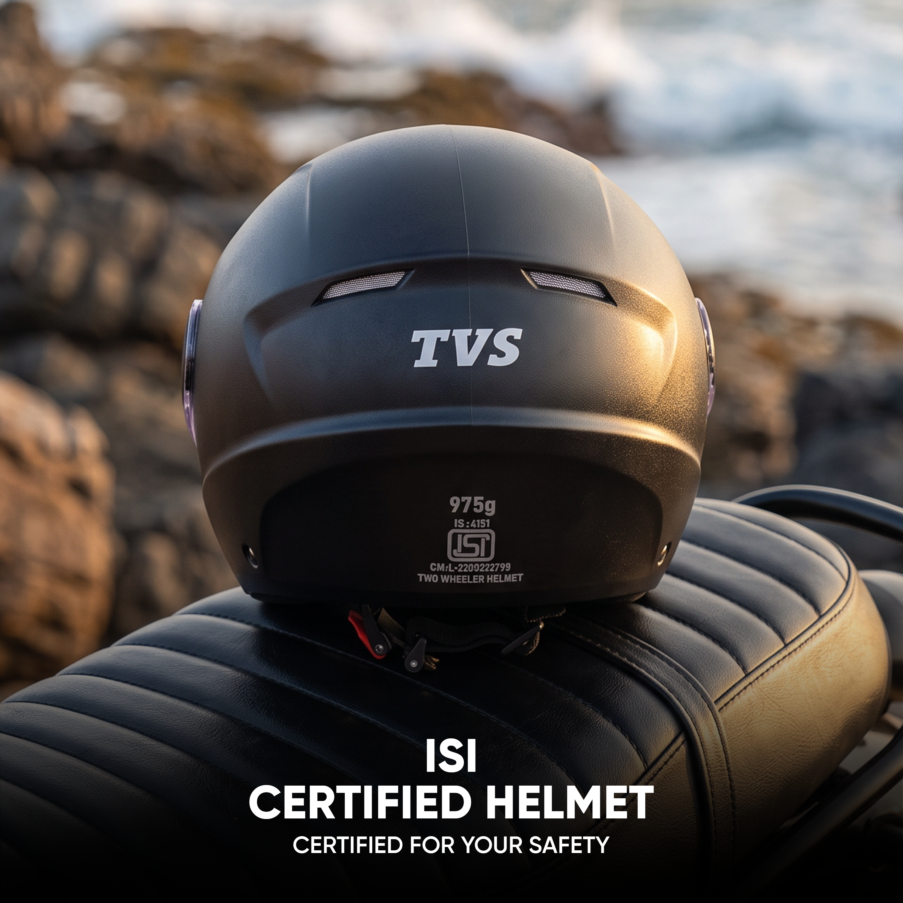 TVS Ace ISI Certified Open Face Matte Finish Helmet with Full Coverage Visor for Men and Women | Available in Eight Colors