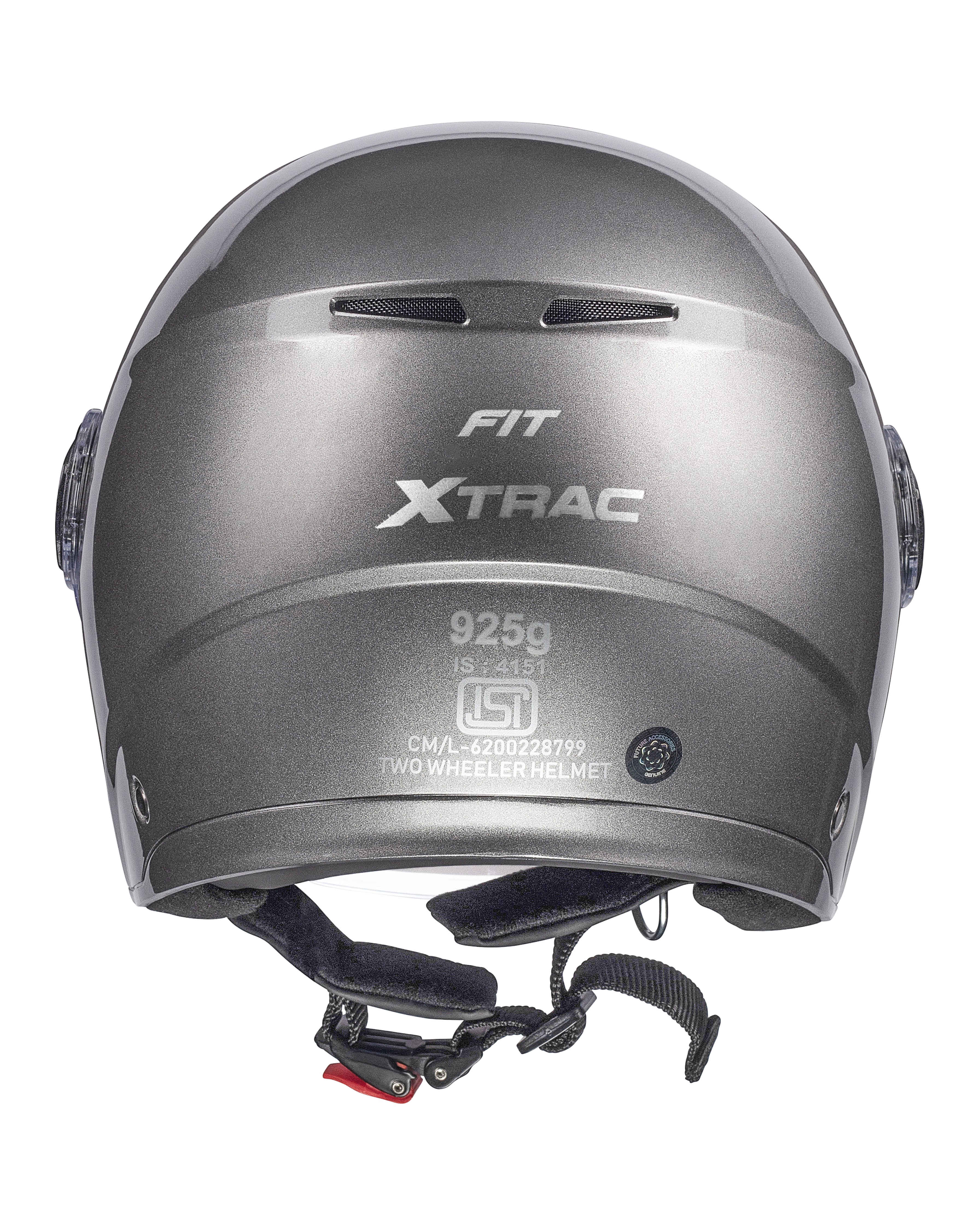 Xtrac Fit ISI Certified Half Face Bike Helmet with Clear Visor | Lightweight Open Face Helmet for Men & Women