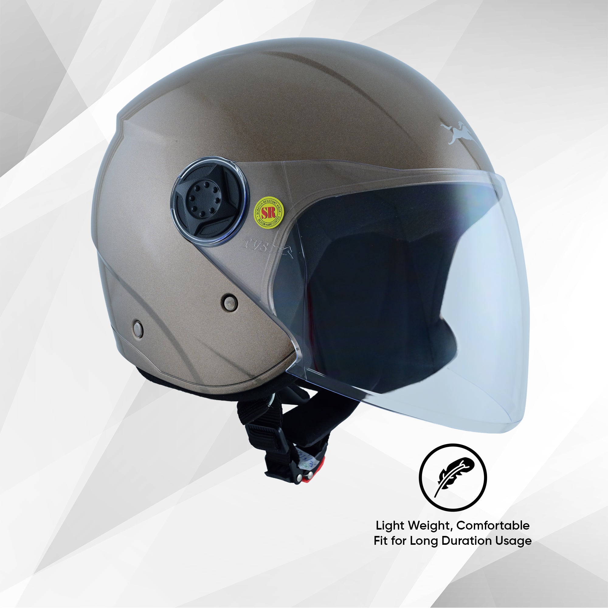 TVS iQube Open Face Helmet | ISI Certified, Lightweight & Comfortable Design