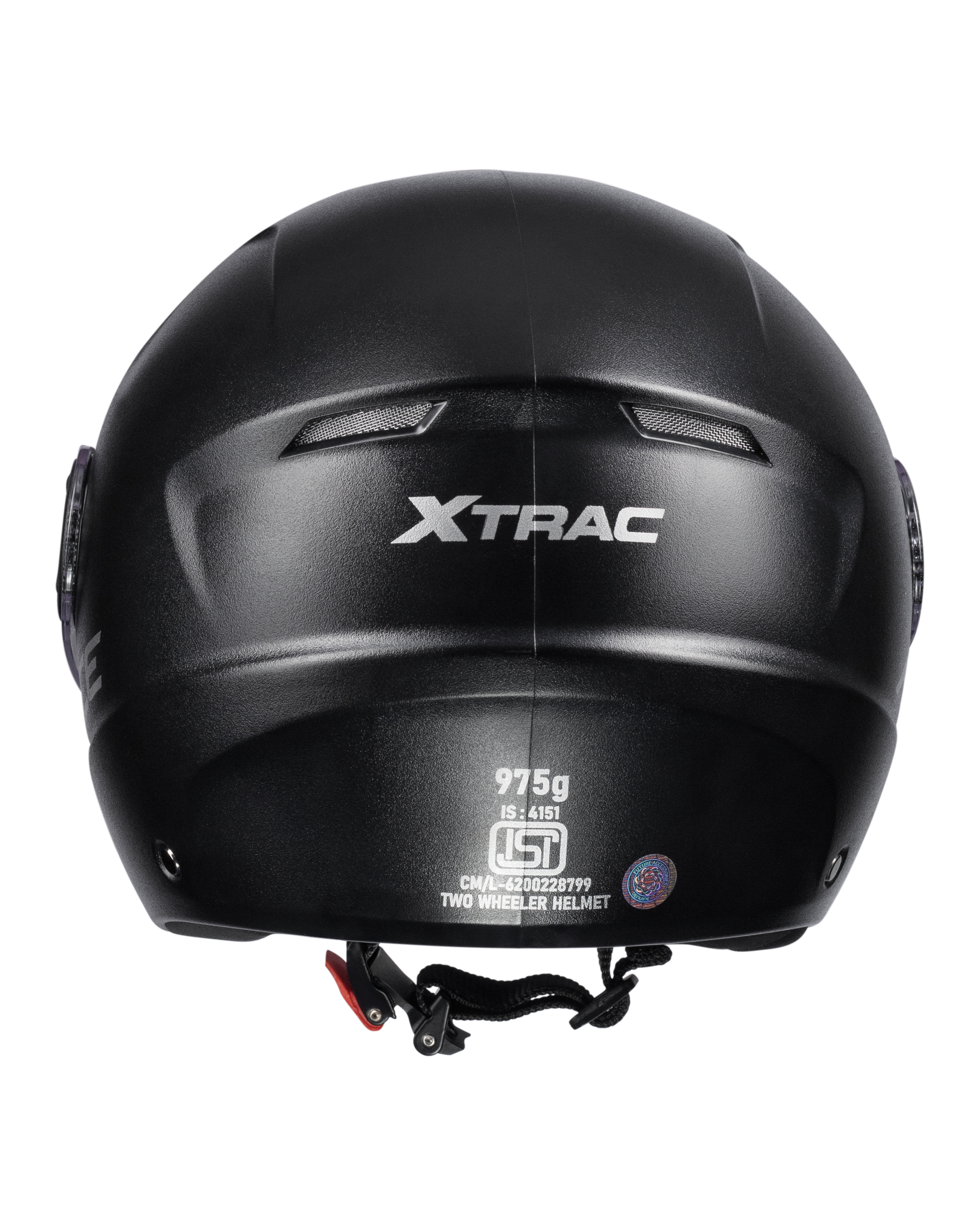 Xtrac Ace Open Face Helmet – ISI Certified Half Face Bike Helmet with ABS Shell, Clear Visor & Comfortable Padding