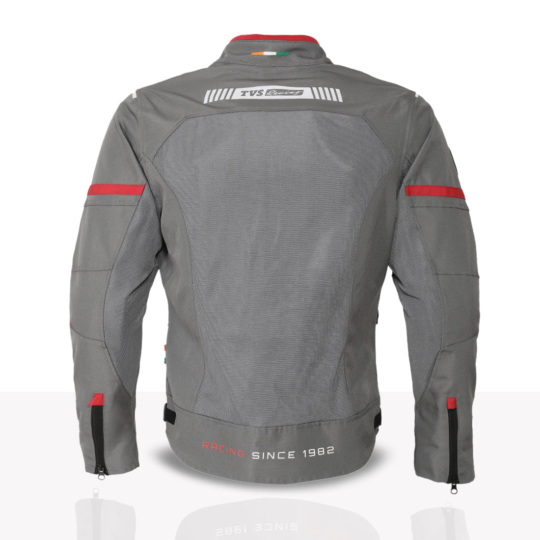 TVS Racing Tech-Core Road Jacket for Men | CE2 armour <5kN at Shoulders Elbows and Back | 600D Chassis | 310gsm Vent Mesh | High-Vis Reflective Tech| YKK zippers | Engineered for bikers