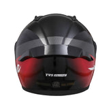 TVS Apache Full Face Helmet - Color: Black and Red