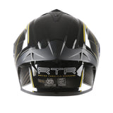 TVS Racing Hurricane Series Full Face Dual Visor Helmet for Men | Premium Bike Helmets with ABS Shell, UV Paint | Quick Release System | Aerodynamic Design | ECE, DOT & ISI Certified (Yellow)