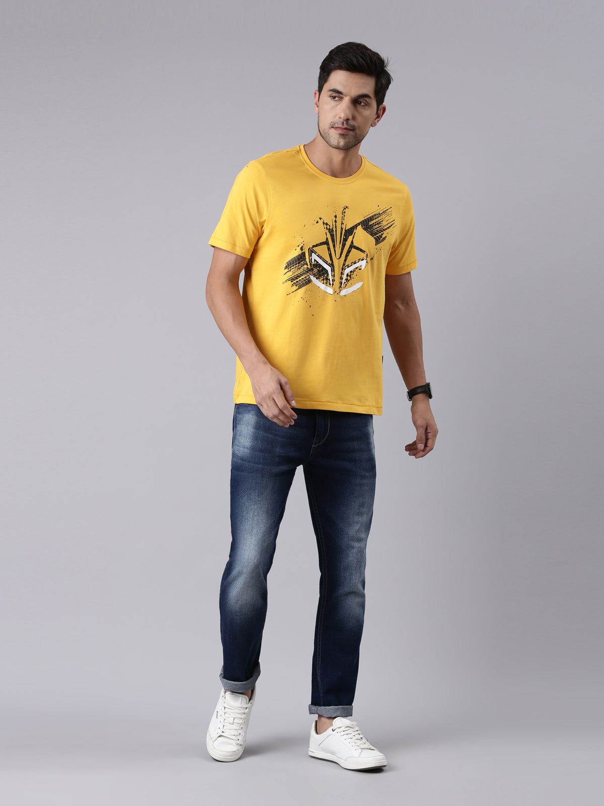 TVS Racing Fury Yellow Cyborg Crew neck T Shirt