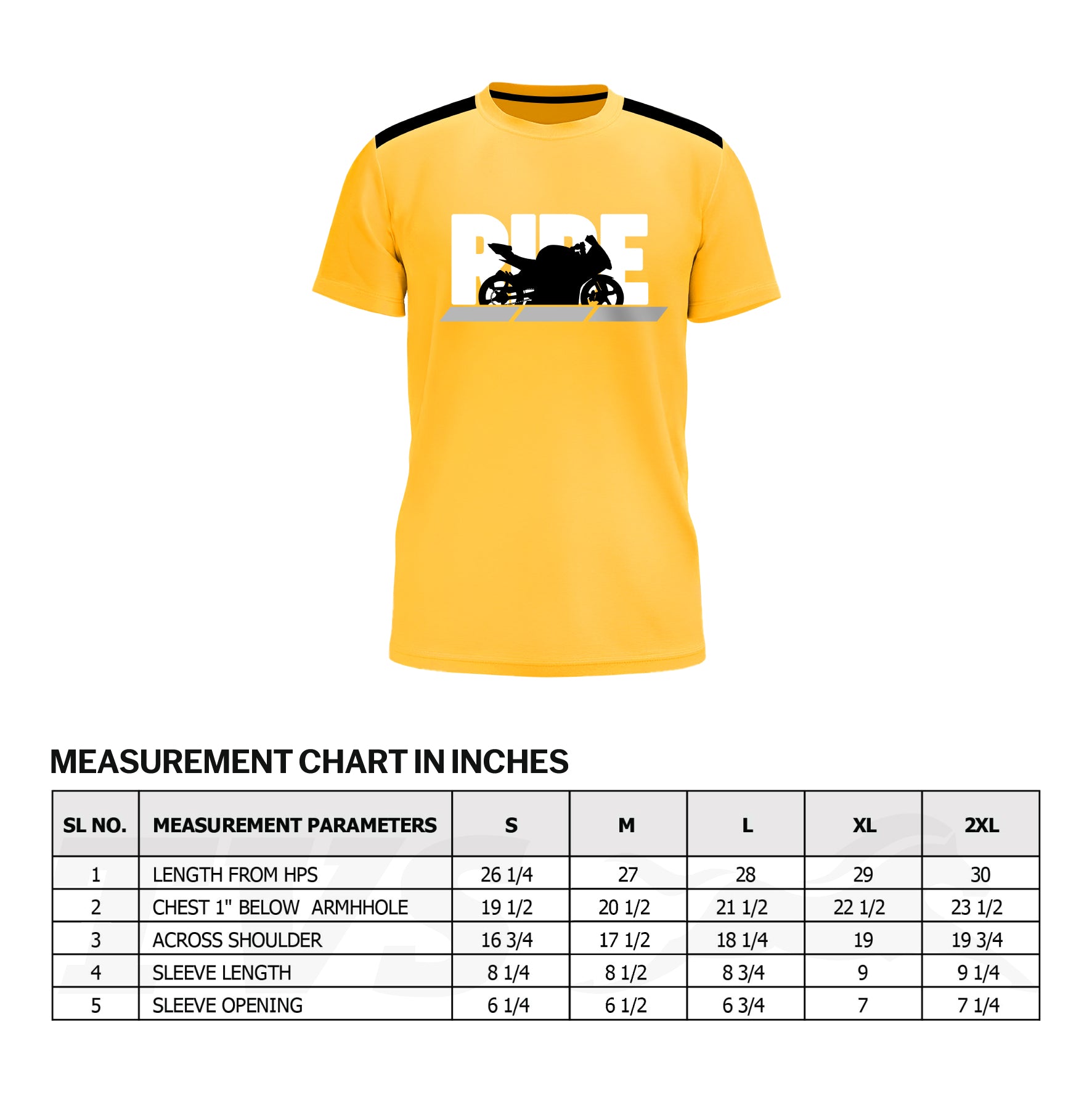 TVS Ride Crew neck Cotton T-shirt | High visibility & Reflective Sticker