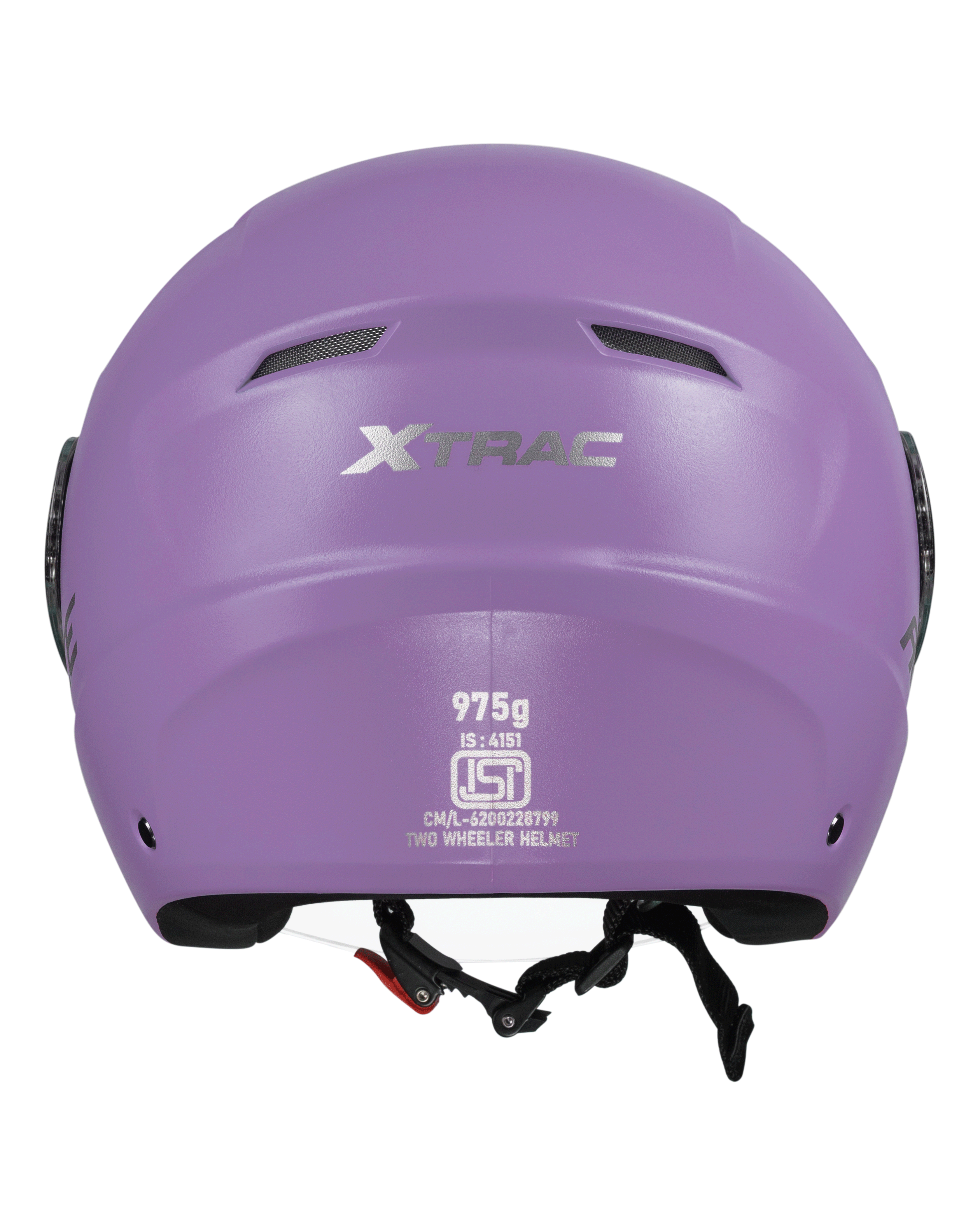 Xtrac Ace Open Face Helmet – ISI Certified Half Face Bike Helmet with ABS Shell, Clear Visor & Comfortable Padding