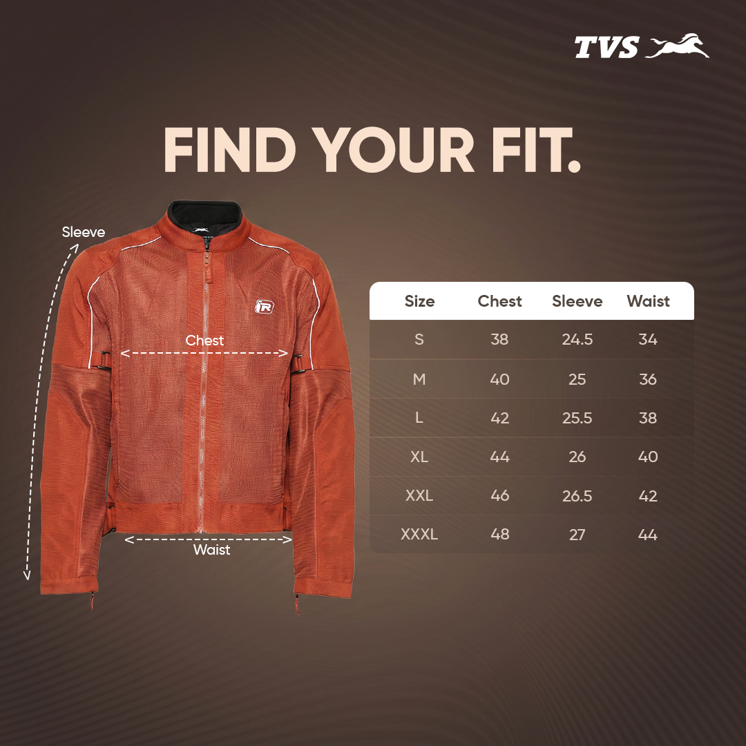 TVS Ronin Edition Mesh Riding Jacket for Men | 1.6 Kg Bike Riding Jacket with CE Level 2 Lightweight Back, Sholuder and Elbow Armours, 600D Protection, Lightweight Summer Motorcycle Jacket for Touring, City Riding, Biker Gear for Men