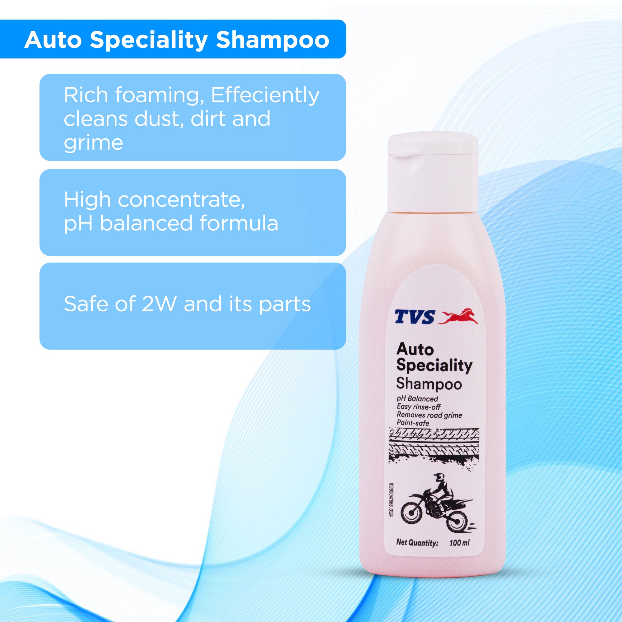 TVS Bike Care Kit Contains Shampoo, Liquid Wax, Shiner and Microfiber Cloth