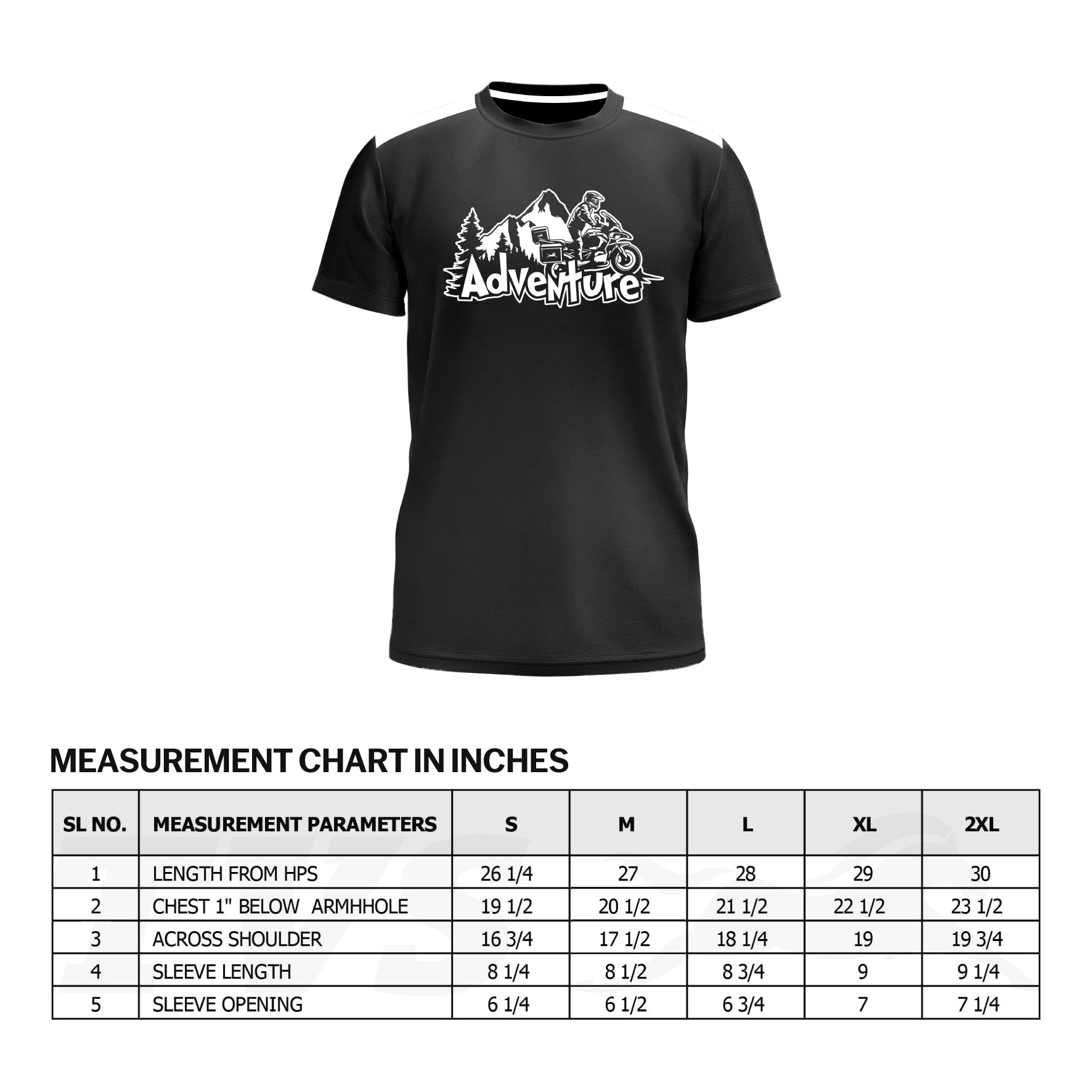 TVS Adventure Round Neck Radium Print T-shirt