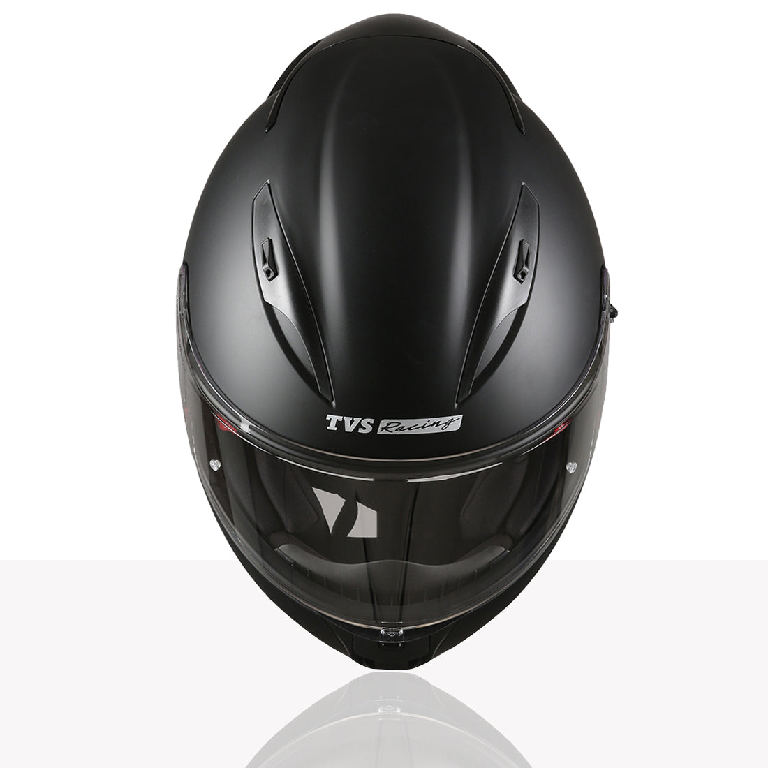 TVS Racing Dual Visor Helmet for Men – Anti-Fog Pin-Lock, Aerodynamic Design & DOT/ISI/ECE Certified – Premium Bike Helmet with Secure Fastening (Black)