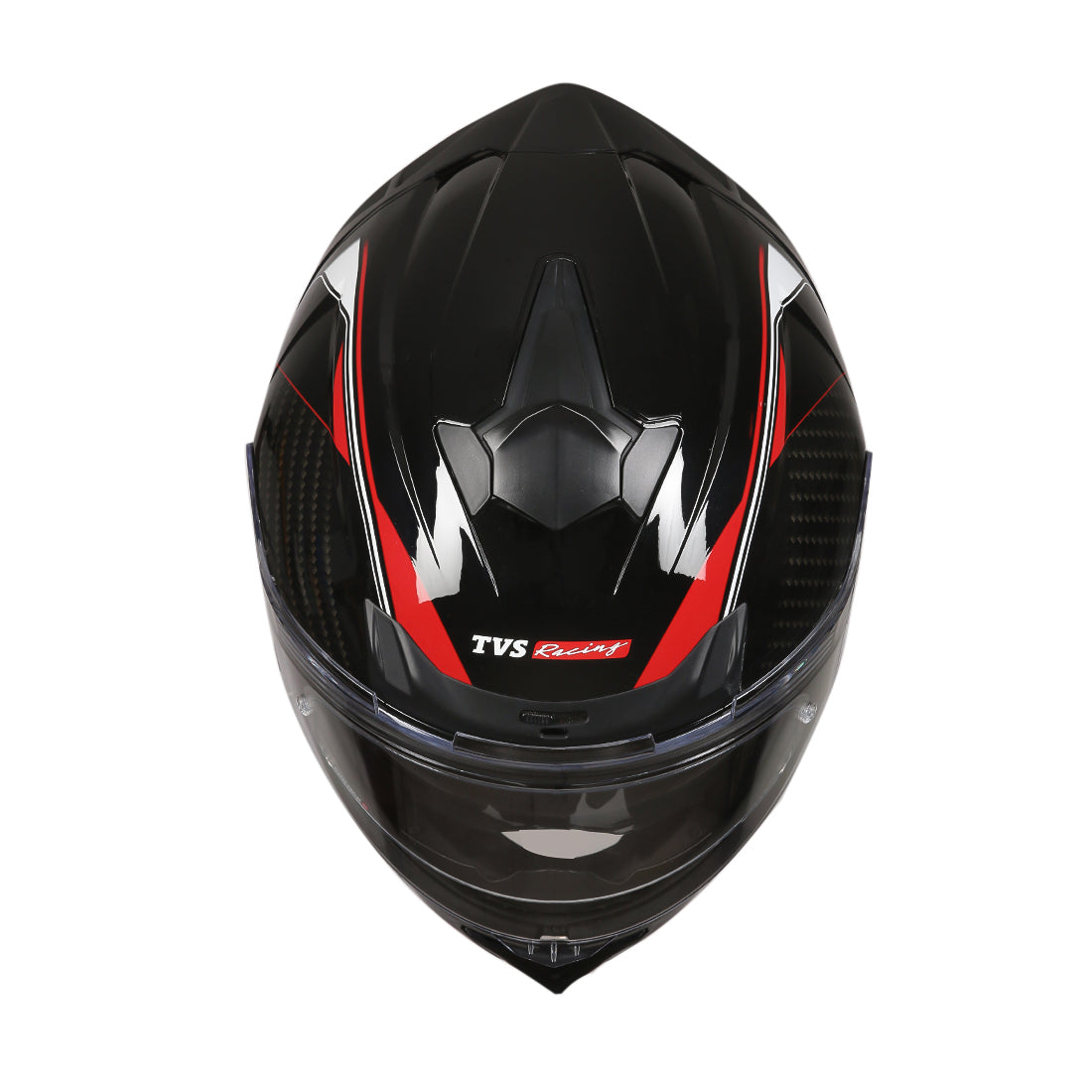 TVS Racing Hurricane Series Full Face Dual Visor Helmet for Men | Premium Bike Helmets with ABS Shell, UV Paint | Quick Release System | Aerodynamic Design | ECE, DOT & ISI Certified (Red)