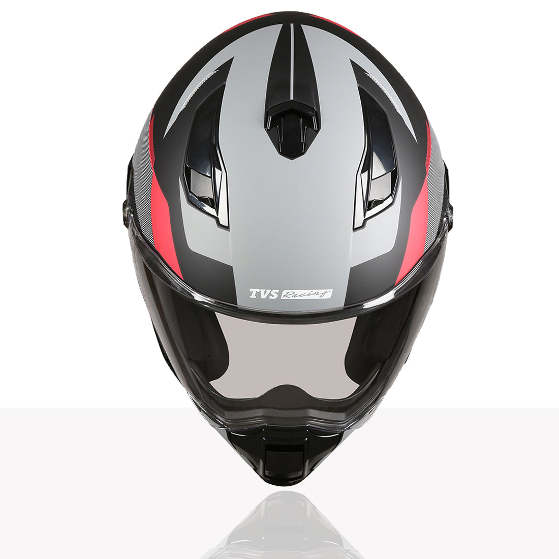 TVS Racing Anti Matter Full Face Helmet for Bike & Motorcycle Riders-DOT & ISI Certified-Lightweight ABS Shell, UV Resistant-Ventilated Comfort Liner, Quick-Release Visor & Chin Strap