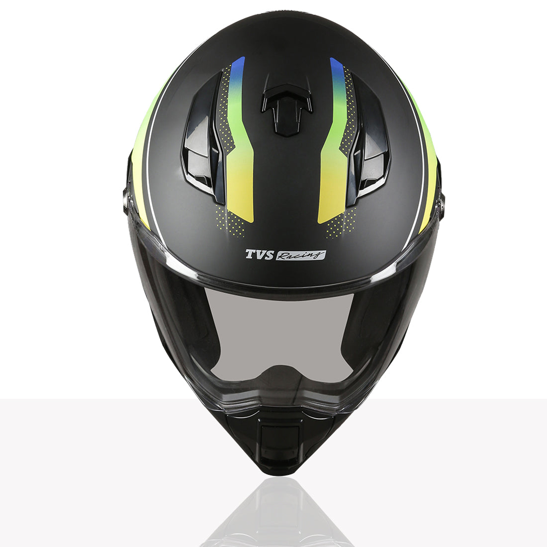 TVS Racing Anti Matter Full Face Helmet for Bike & Motorcycle Riders-DOT & ISI Certified-Lightweight ABS Shell, UV Resistant-Ventilated Comfort Liner, Quick-Release Visor & Chin Strap