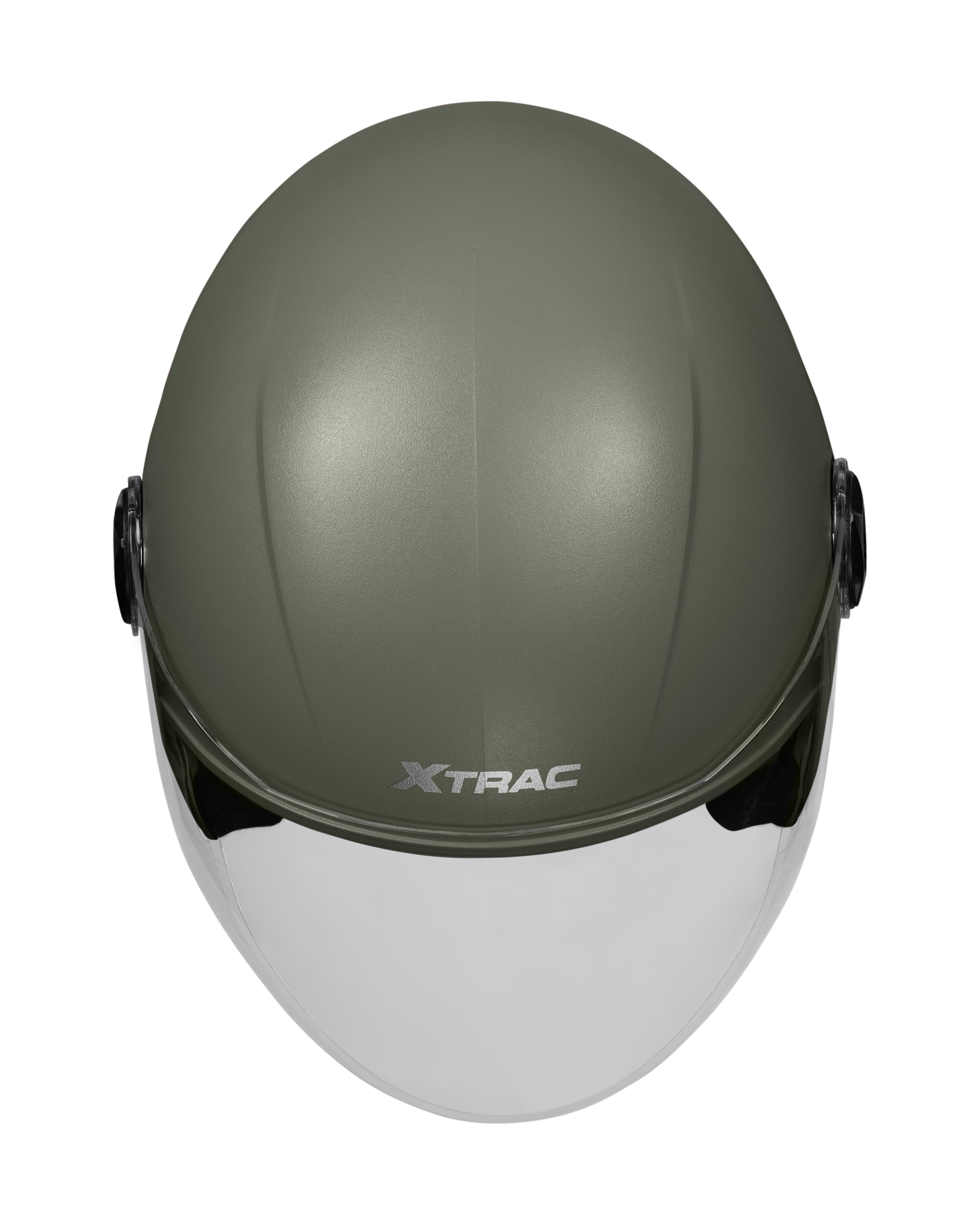 Xtrac Fit ISI Certified Half Face Bike Helmet with Clear Visor | Lightweight Open Face Helmet for Men & Women