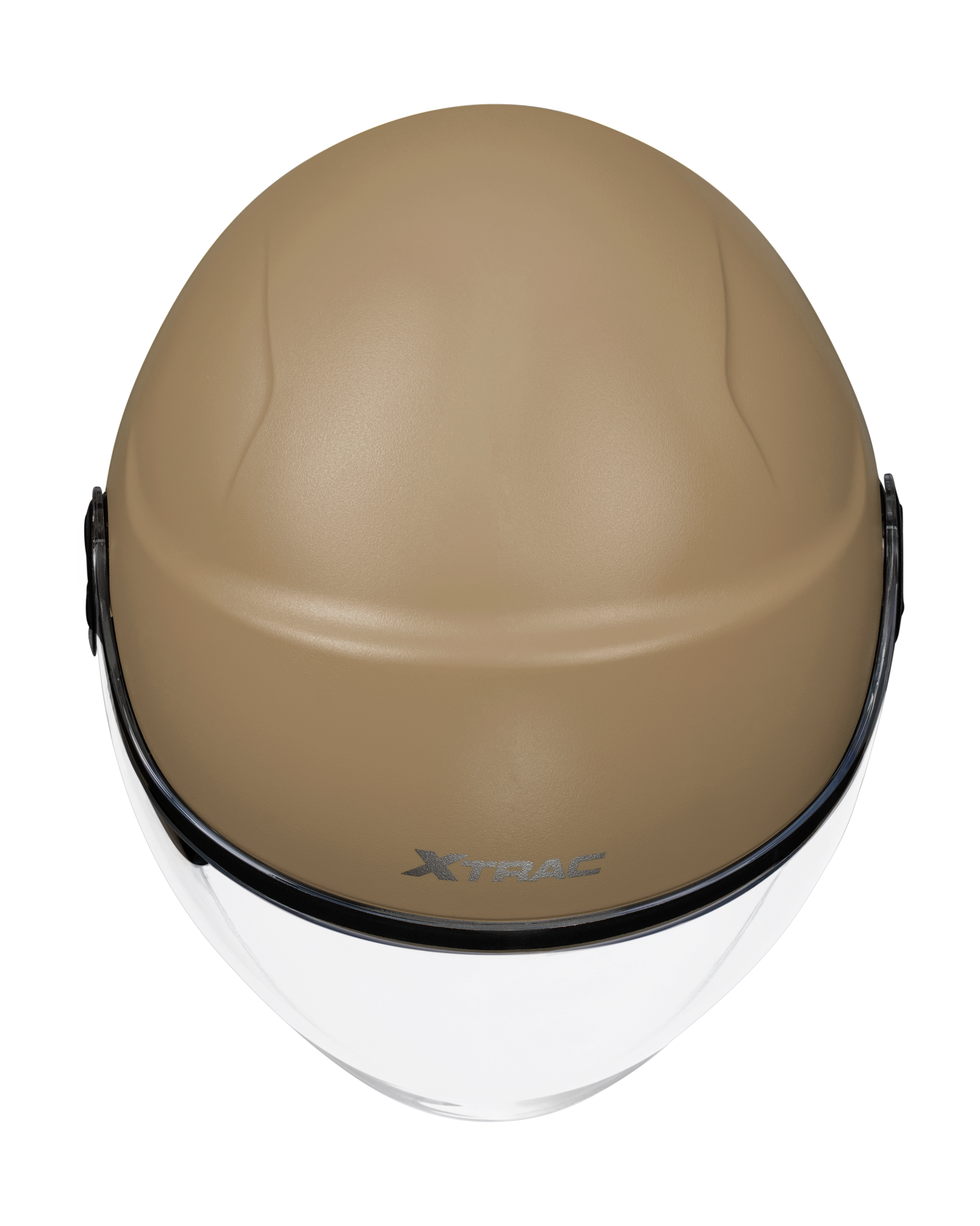 Xtrac Ace Open Face Helmet – ISI Certified Half Face Bike Helmet with ABS Shell, Clear Visor & Comfortable Padding