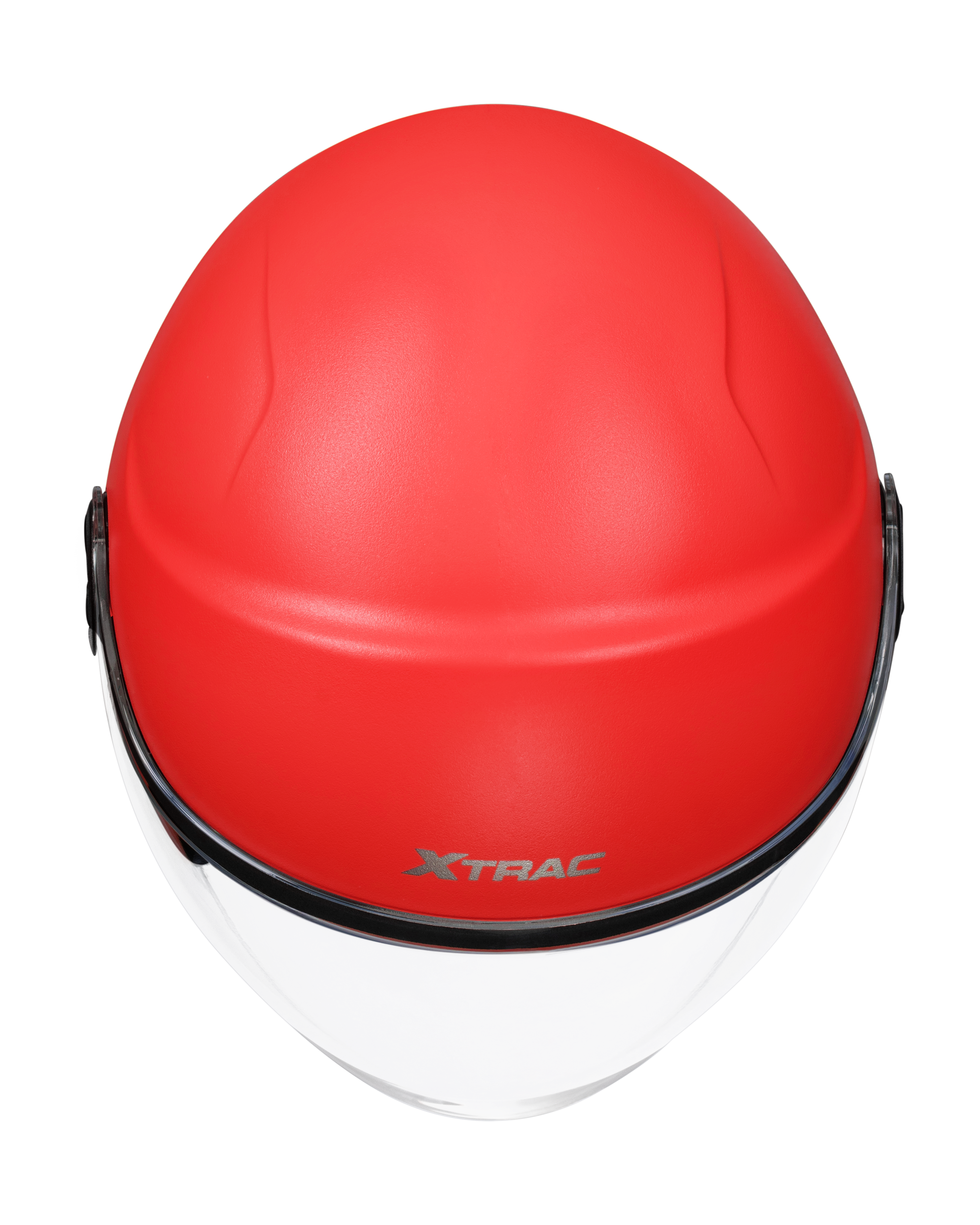 Xtrac Ace Open Face Helmet – ISI Certified Half Face Bike Helmet with ABS Shell, Clear Visor & Comfortable Padding