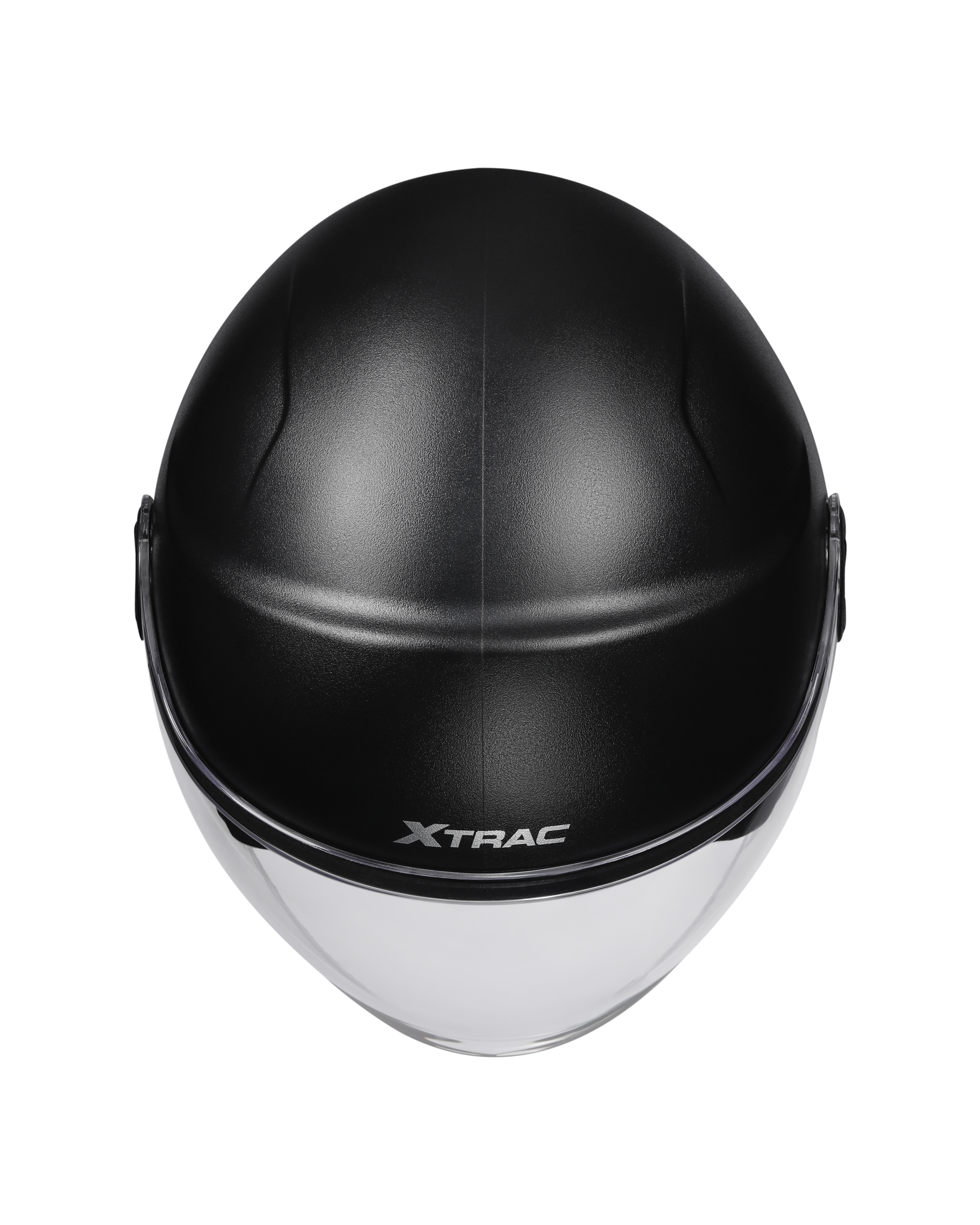 Xtrac Ace Open Face Helmet – ISI Certified Half Face Bike Helmet with ABS Shell, Clear Visor & Comfortable Padding