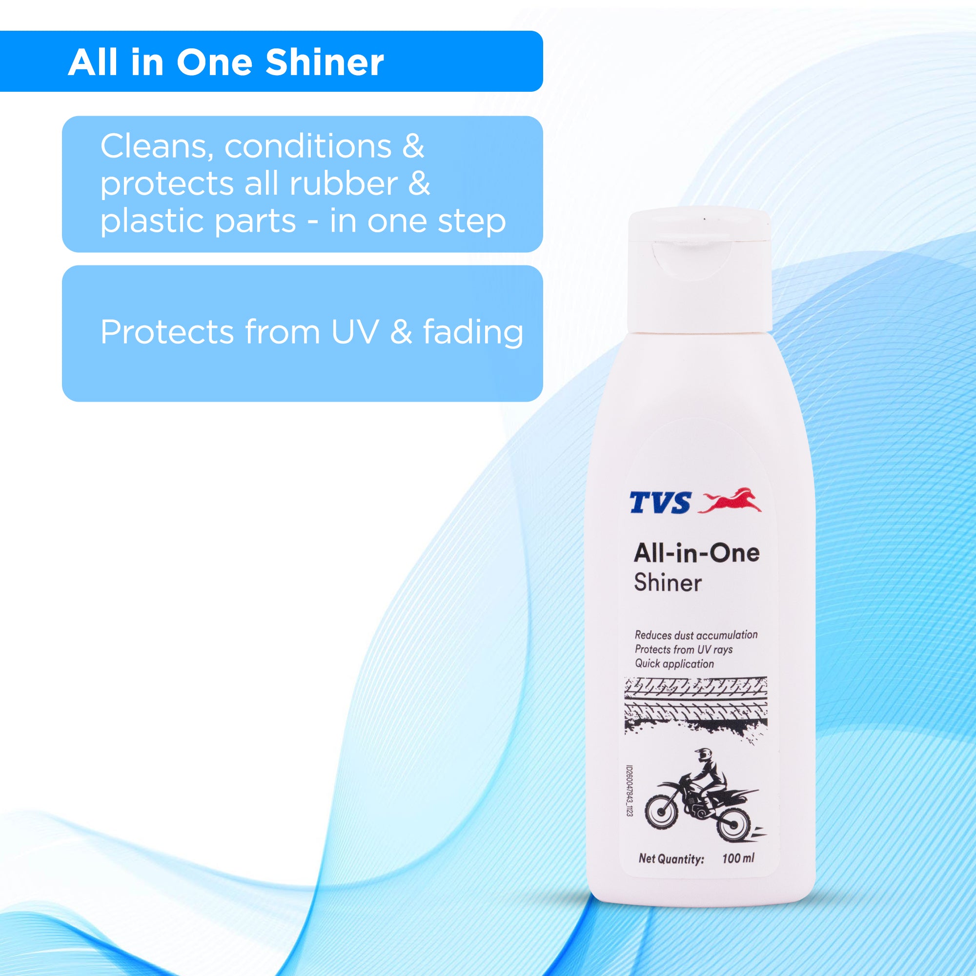 TVS Bike Care Kit Contains Shampoo, Liquid Wax, Shiner and Microfiber Cloth