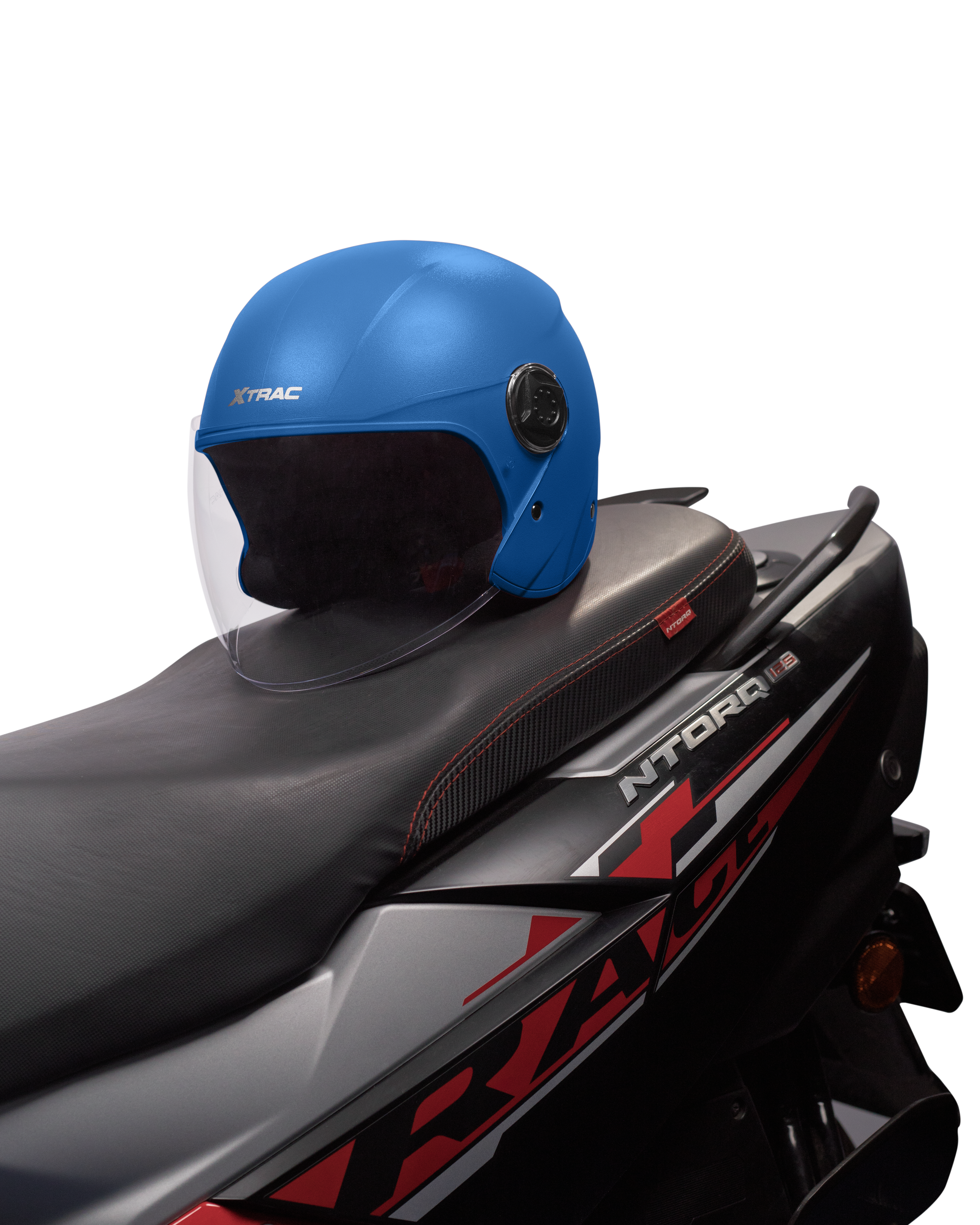 Xtrac Fit ISI Certified Half Face Bike Helmet with Clear Visor | Lightweight Open Face Helmet for Men & Women