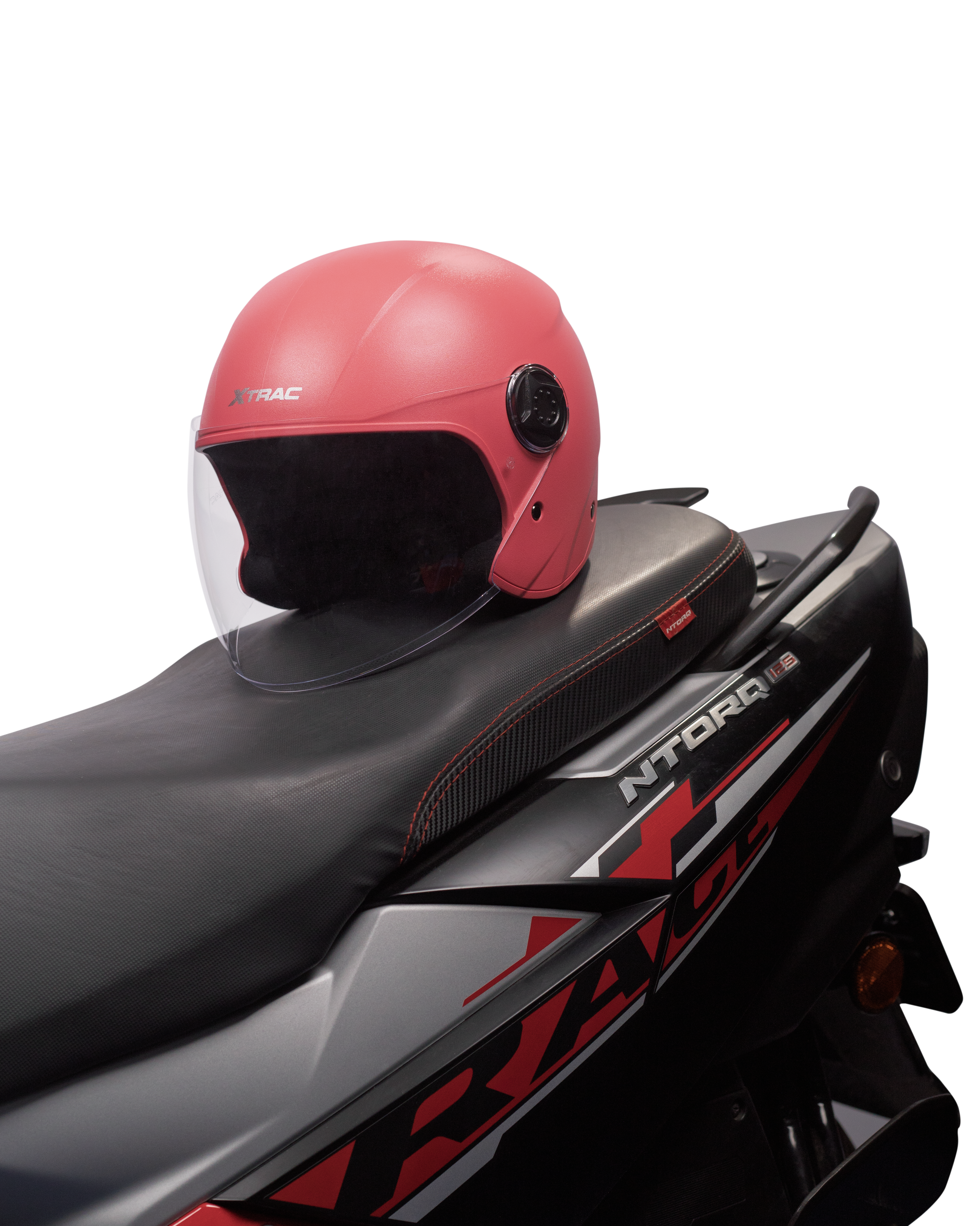 Xtrac Fit ISI Certified Half Face Bike Helmet with Clear Visor | Lightweight Open Face Helmet for Men & Women