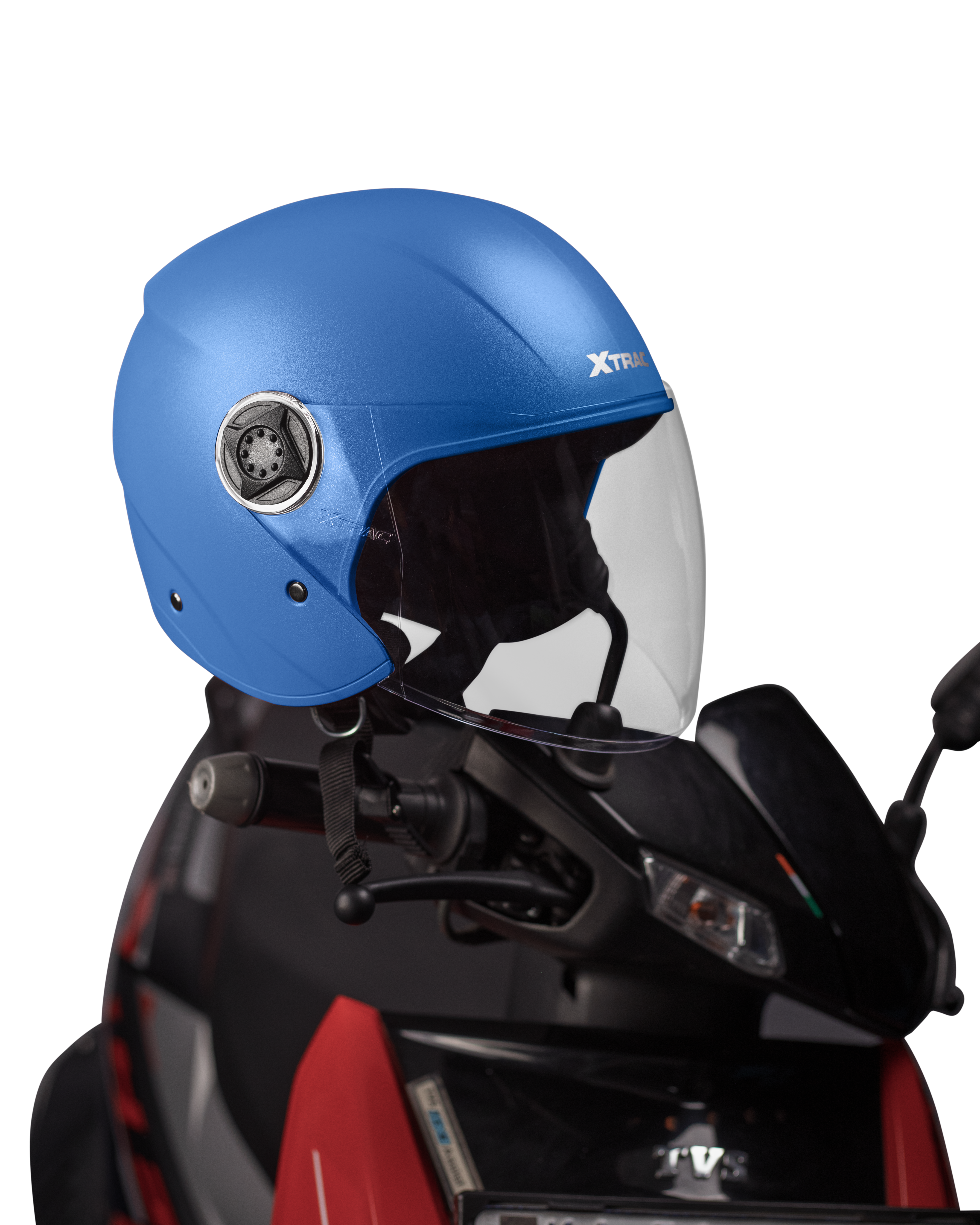 Xtrac Fit ISI Certified Half Face Bike Helmet with Clear Visor | Lightweight Open Face Helmet for Men & Women