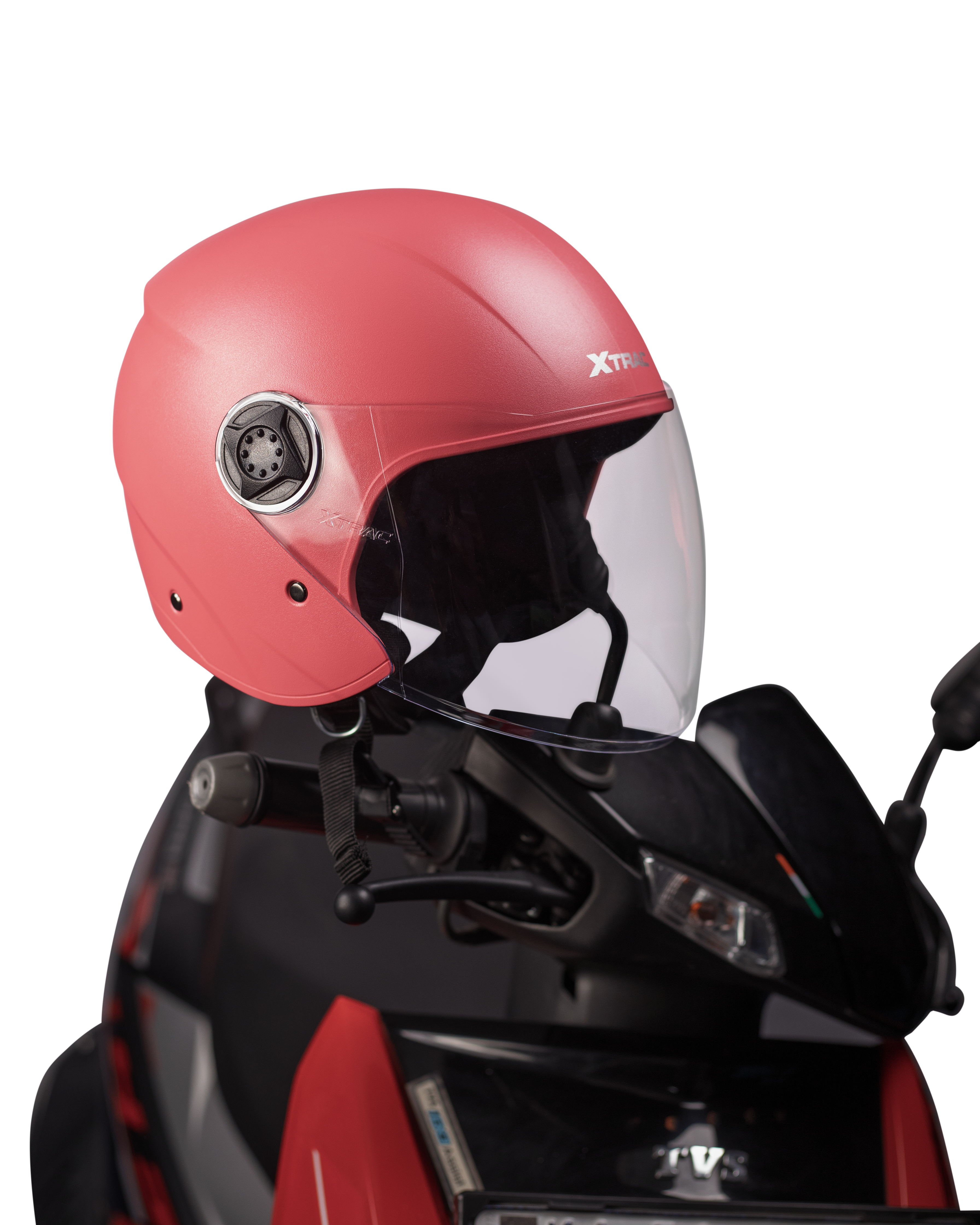 Xtrac Fit ISI Certified Half Face Bike Helmet with Clear Visor | Lightweight Open Face Helmet for Men & Women