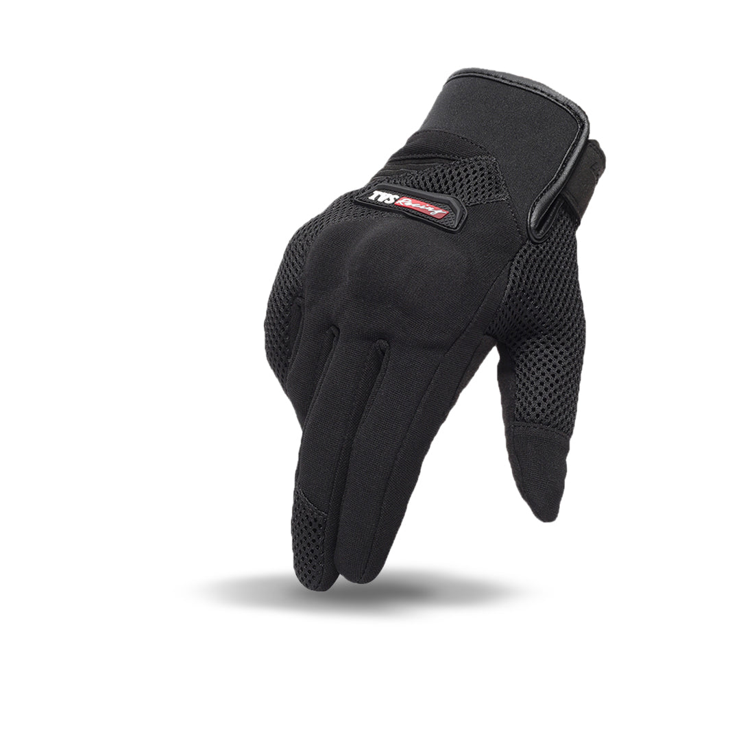 TVS Racing Beast Riding Gloves | All-Weather Riding Protection | Corduroy Top | PVC Knuckle Guard | Touchscreen Ready | Breathable Airmesh | Anti-Fatigue Padded Palm | Men’s Motorcycle Gloves