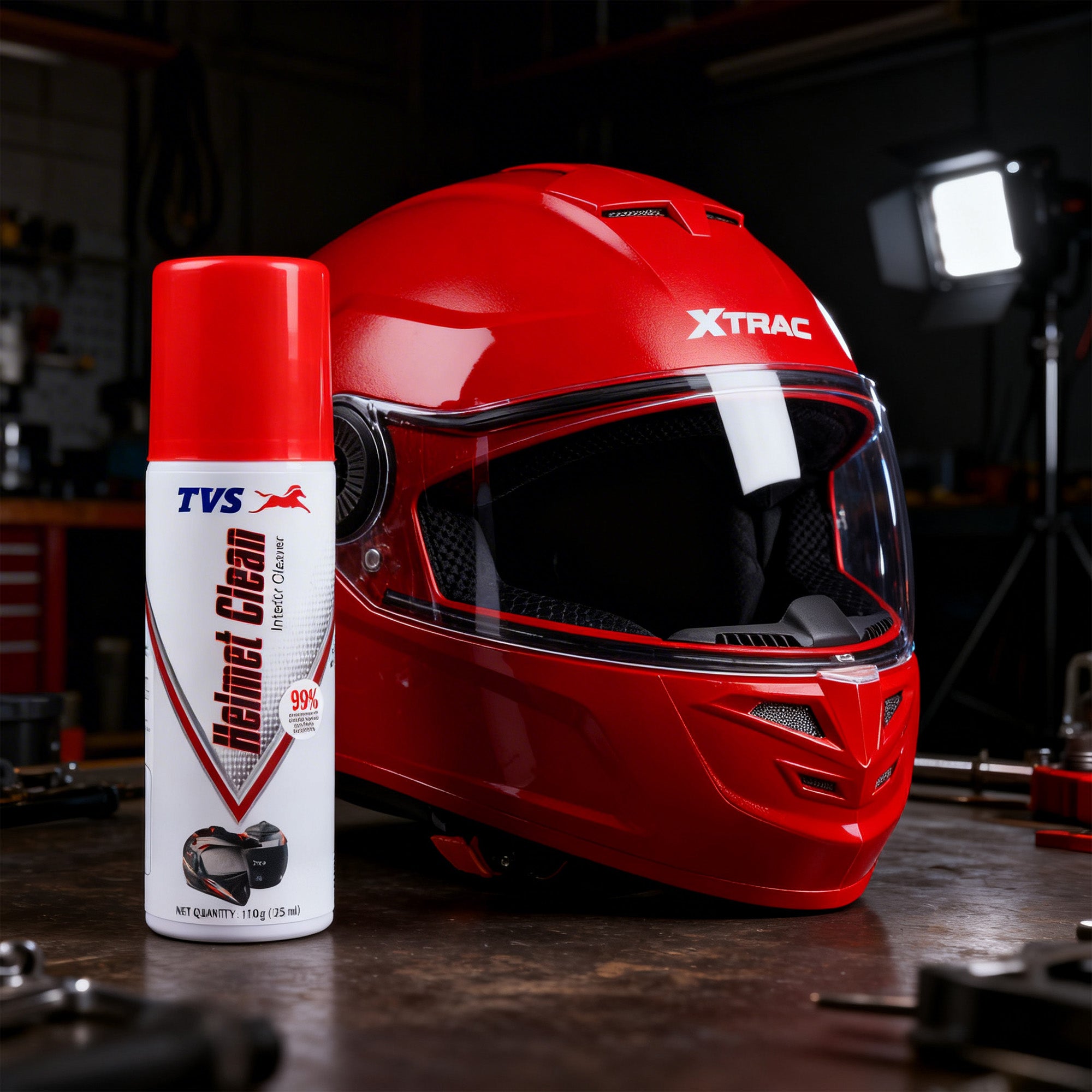 TVS Helmet Interior Cleaner 125 ml – Advanced Silver Protection for Odor-Free Freshness