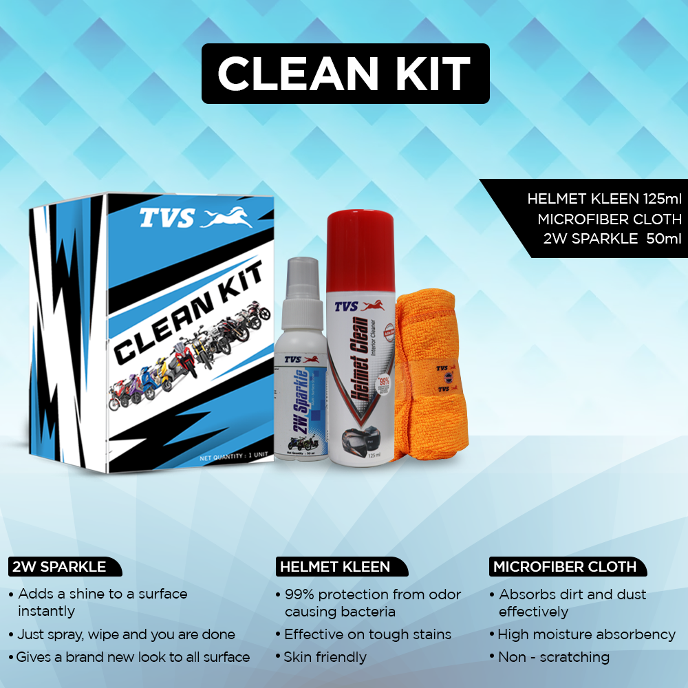 Tvs Kit TVS Clean Kit - The Care Package for Two Wheelers