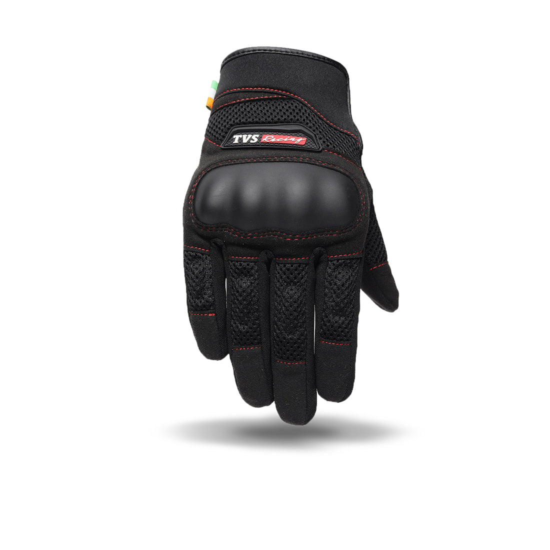 TVS Racing Rogue Riding Gloves | TPR Knuckle Guard | Touchscreen Fingertip | Airmesh Panels | Micro Suede Grip | 3mm Palm Padding | Velcro Strap | Motorcycle & Bike Riding Gloves