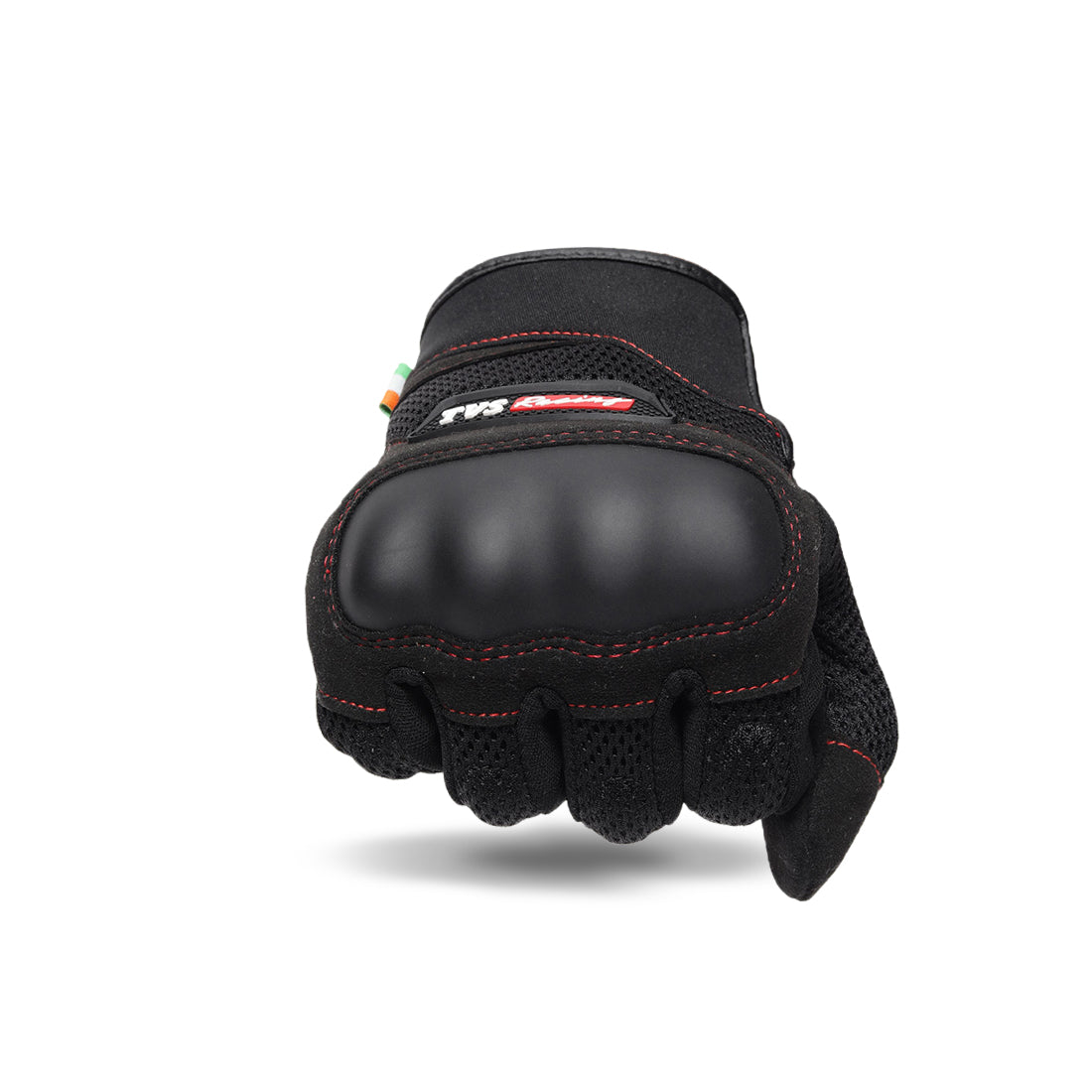 TVS Racing Rogue Riding Gloves | TPR Knuckle Guard | Touchscreen Fingertip | Airmesh Panels | Micro Suede Grip | 3mm Palm Padding | Velcro Strap | Motorcycle & Bike Riding Gloves