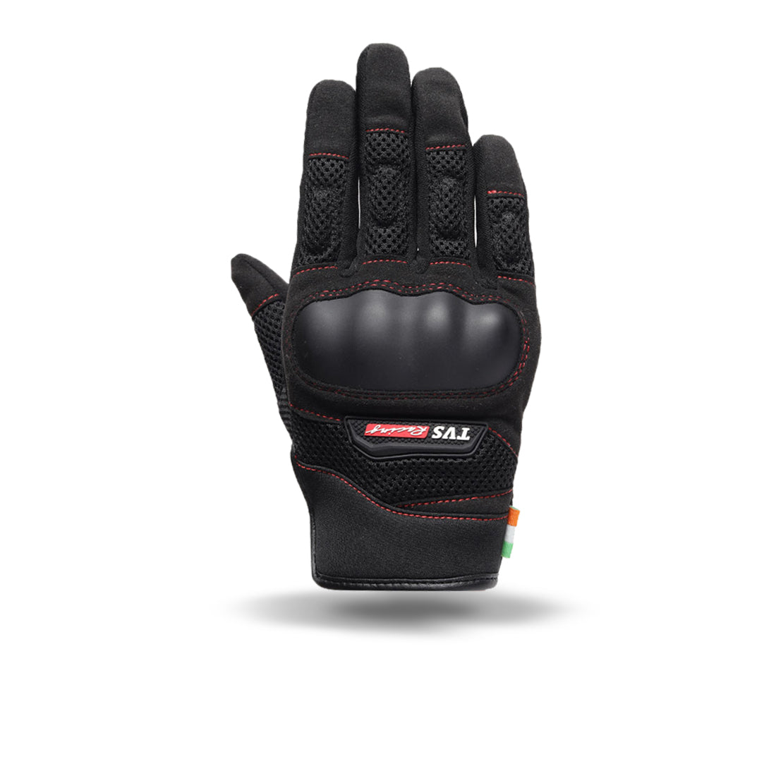 TVS Racing Rogue Riding Gloves | TPR Knuckle Guard | Touchscreen Fingertip | Airmesh Panels | Micro Suede Grip | 3mm Palm Padding | Velcro Strap | Motorcycle & Bike Riding Gloves