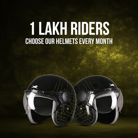 TVS Cruisetown Open Face Helmet – Stylish & Safe Helmet for Riders | ISI & DOT Certified | Premium Protection for Men & Women | Comfortable, Durable & Lightweight Design with Visor
