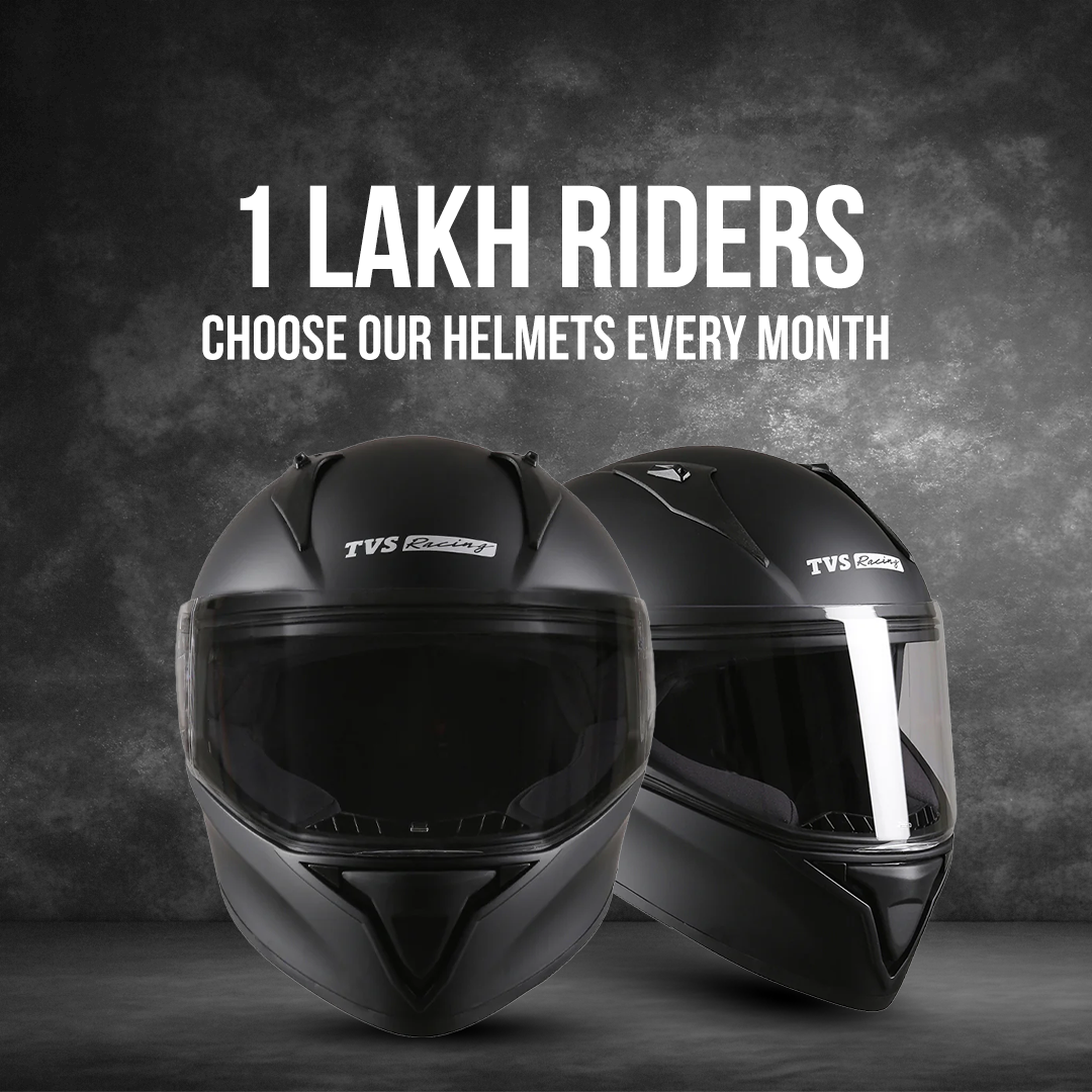 TVS Racing Titan Series Full Face Helmet for Men | Premium Bike Helmets with ABS Shell, UV Paint | Quick Release System | Aerodynamic Design | DOT & ISI Certified