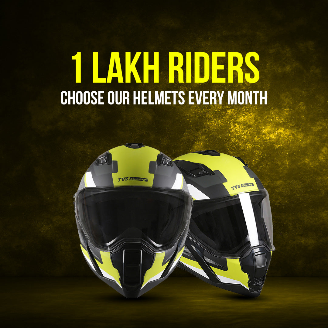 TVS Racing Anti Matter Full Face Helmet for Bike & Motorcycle Riders-DOT & ISI Certified-Lightweight ABS Shell, UV Resistant-Ventilated Comfort Liner, Quick-Release Visor & Chin Strap